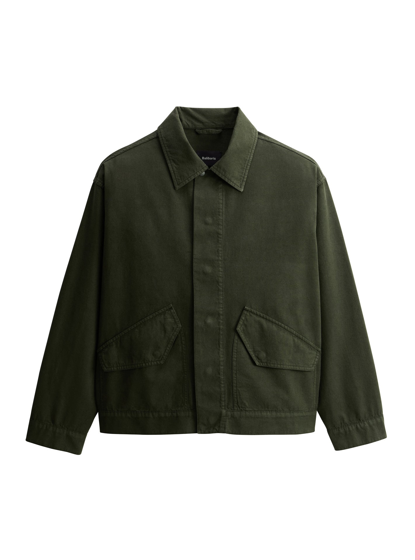 Blouson Paros Avocat – Blouson 85% coton 15% inspiration vintage avec boutons pressions et deux poches à rabats - packshot