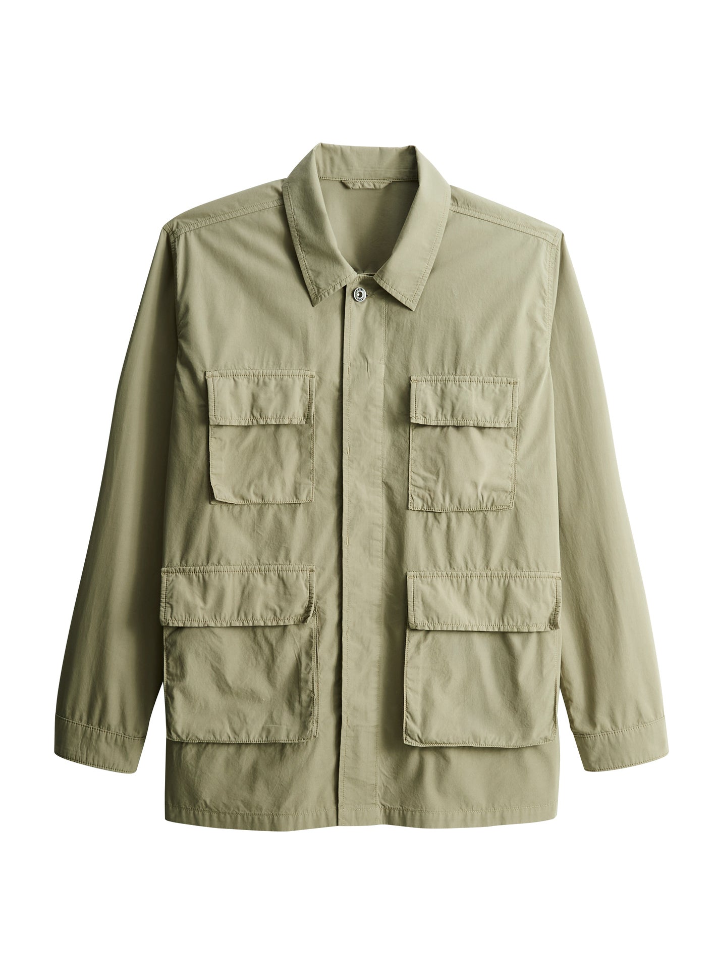 Blouson Garry Bitume - blouson léger pour homme 100% coton biologique vert kaki avec détails de poches - packshot