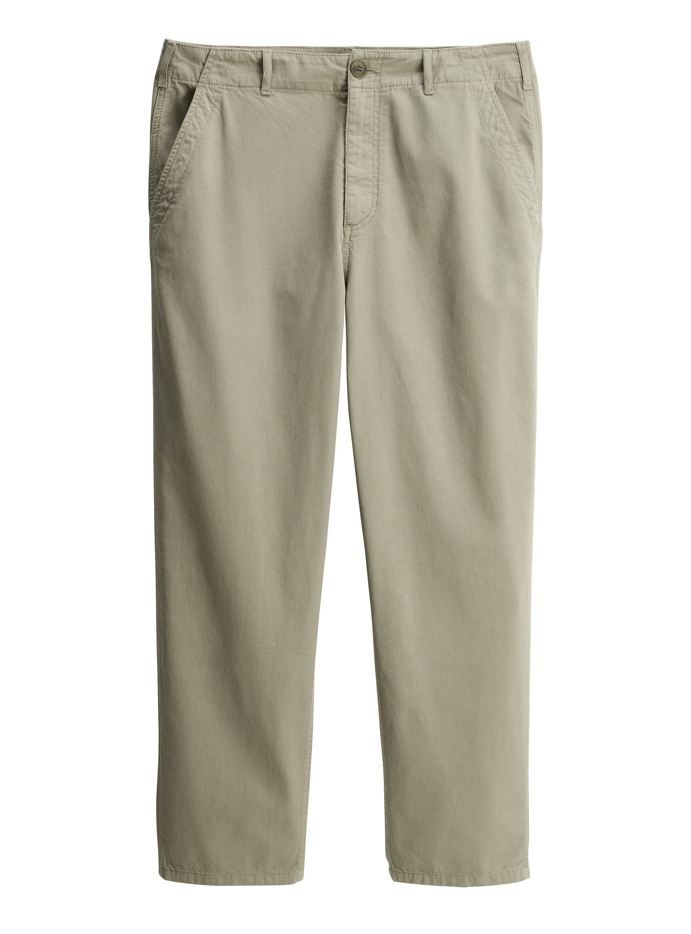 Chino Ulysse Bitume – Pantalon Chino 100% coton beige gris avec coupe droite et poches italiennes – packshot