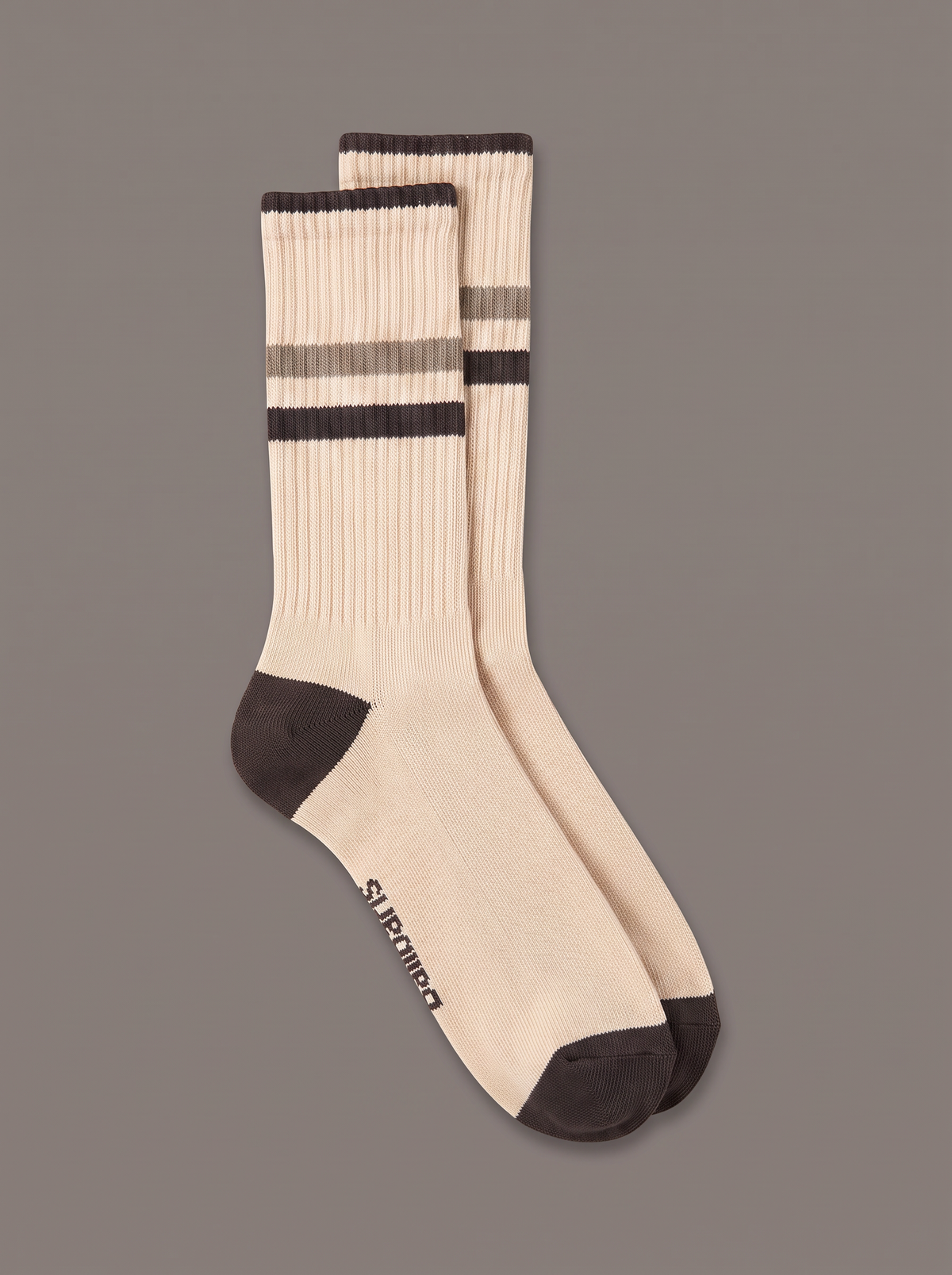 Chaussettes Bertin Khaki/Ecru
