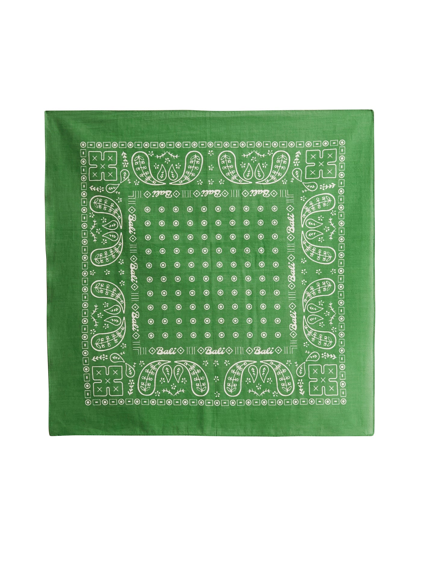 Foulard Cilian Hills– Foulard 100% coton organique vert foncé et imprimé Bandana – packshot