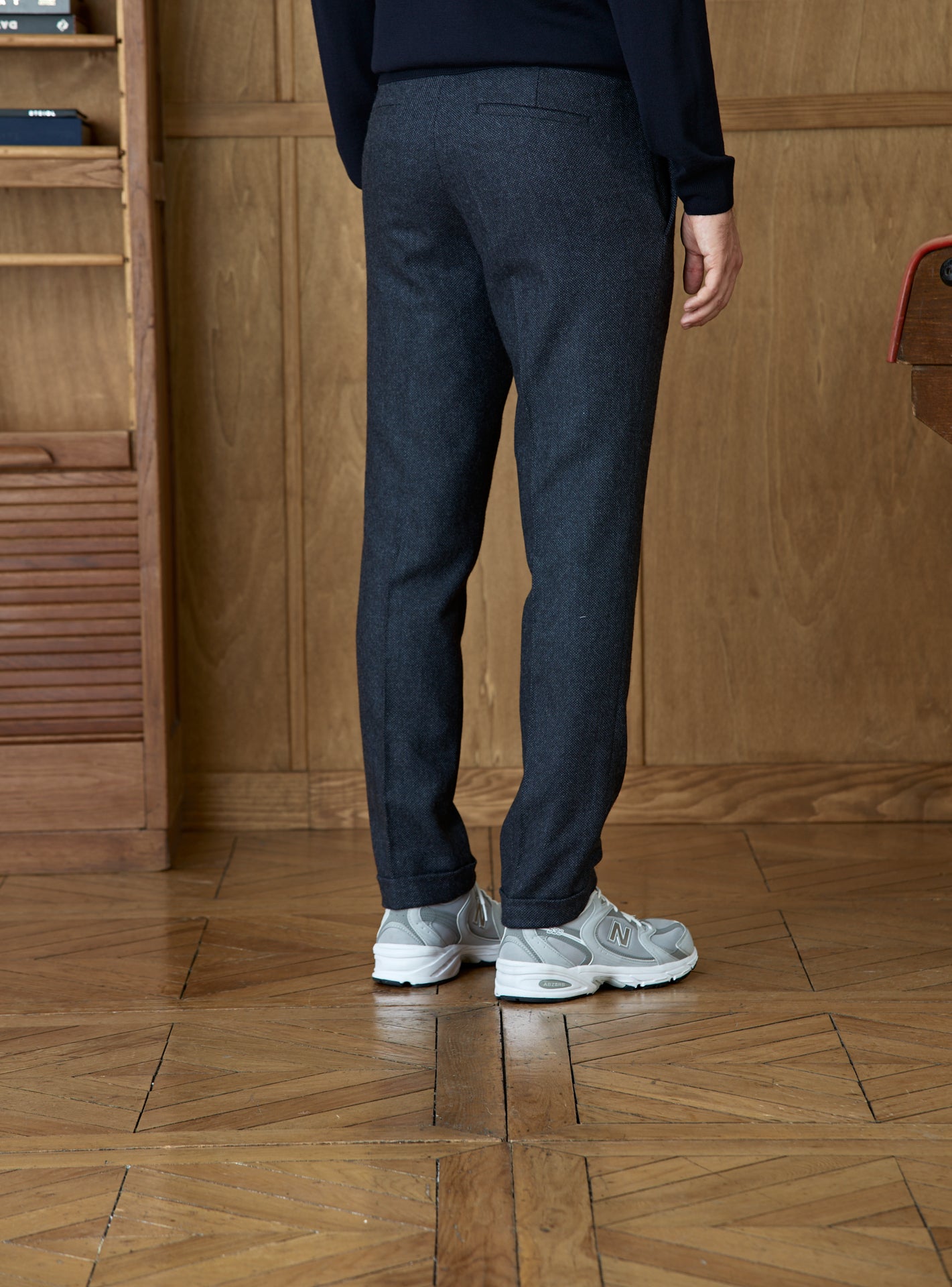Steven Mixed Navy Trousers