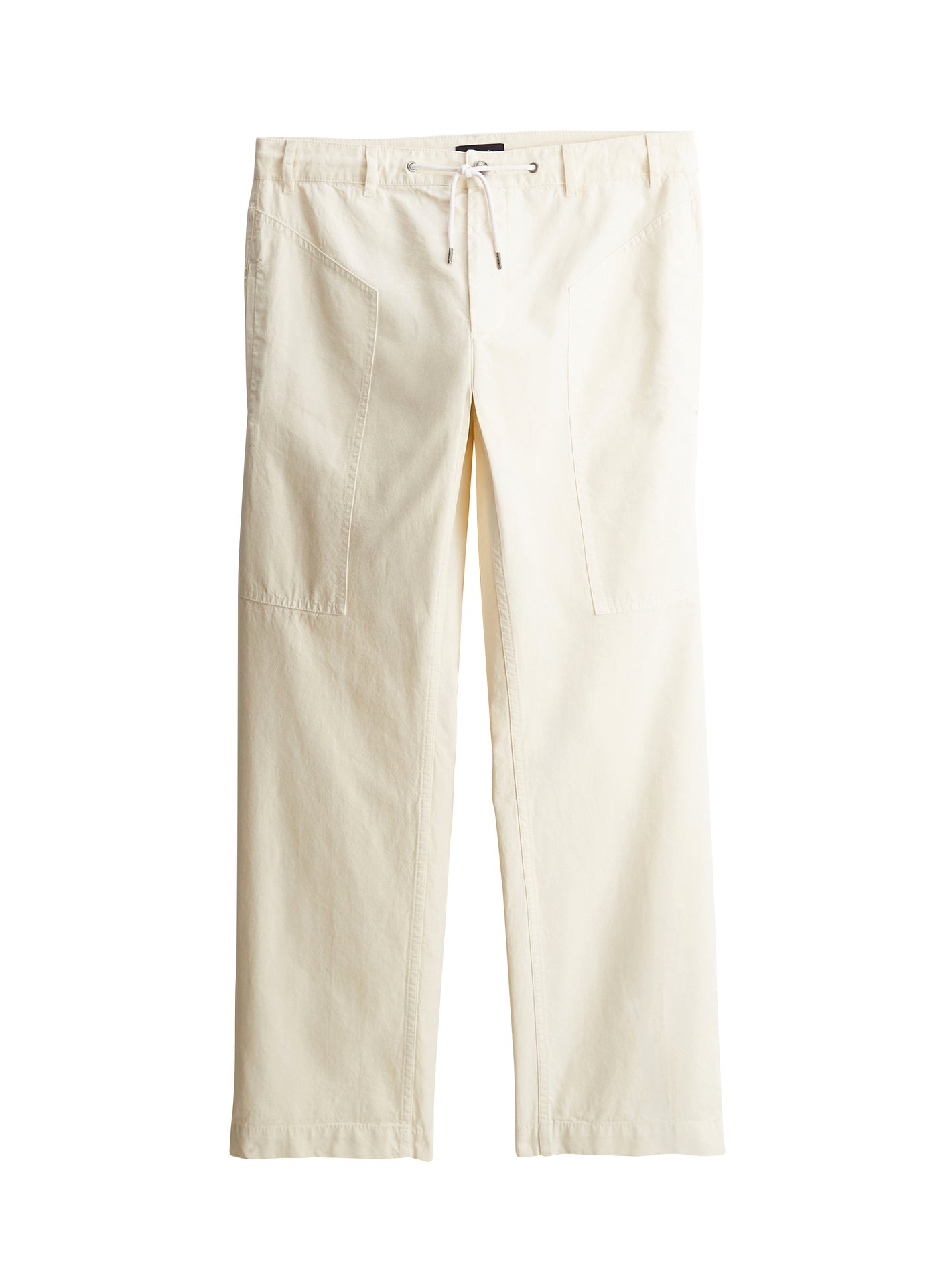 Pantalon Marc Ecru – Pantalon 85% coton, 15% lin beige avec coupe large et poches plaquées – packshot