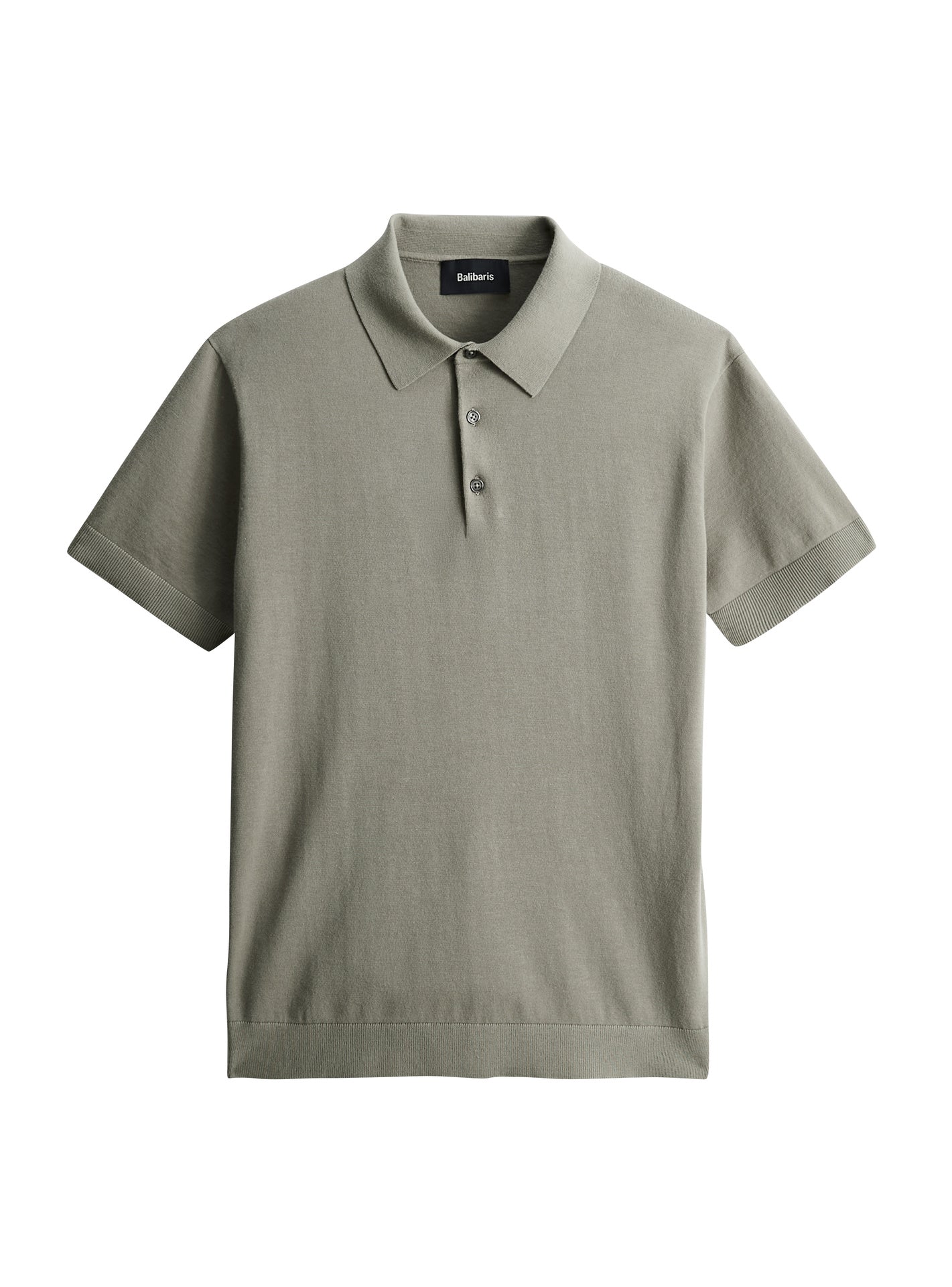 Polo Anton Bitume – Polo 100% coton vert gris avec col polo et jersey de coton - packshot