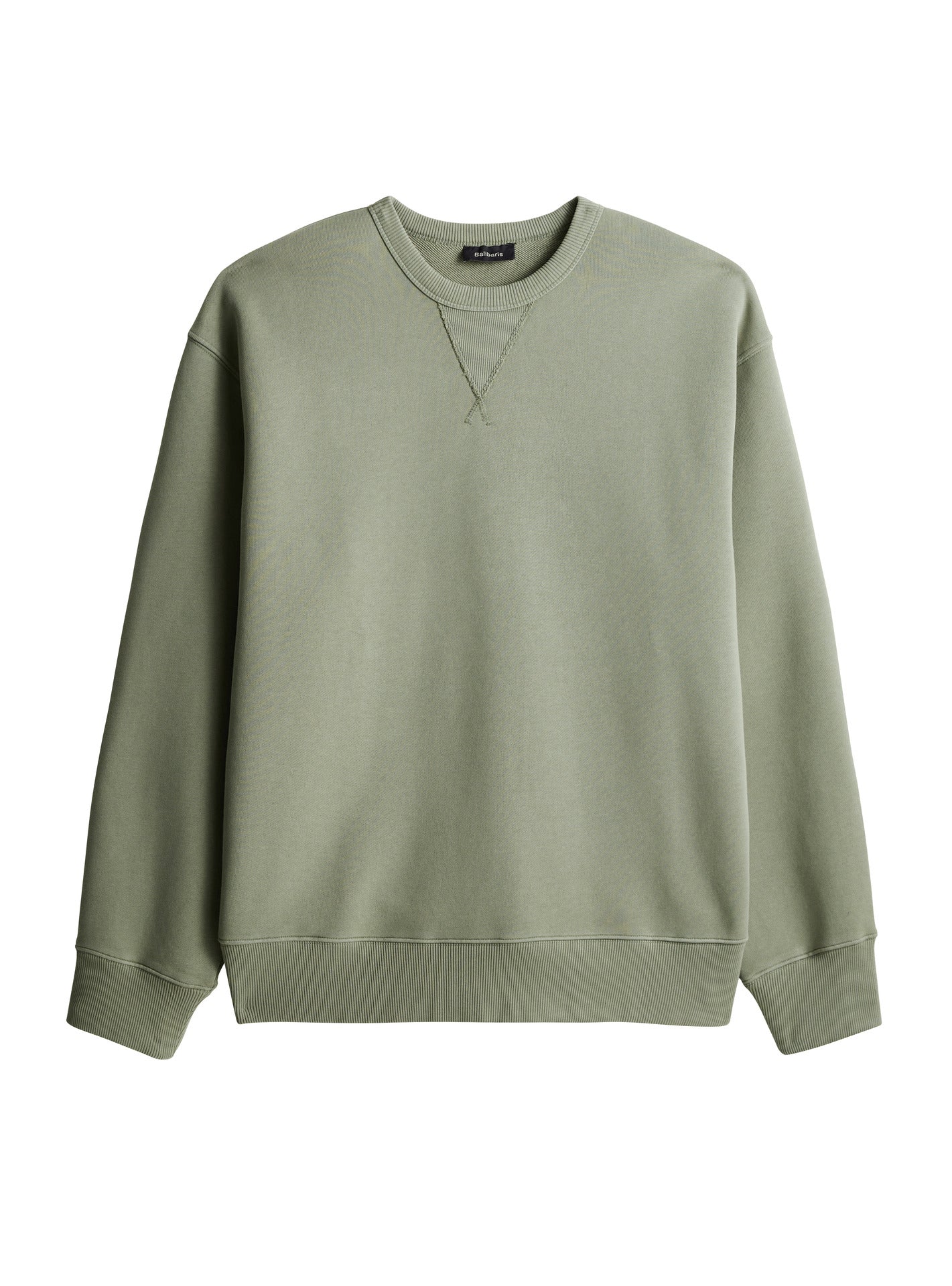 Sweat Eden Lichen – Sweat 100% coton organique vert clair avec col rond et effet vintage - packshot