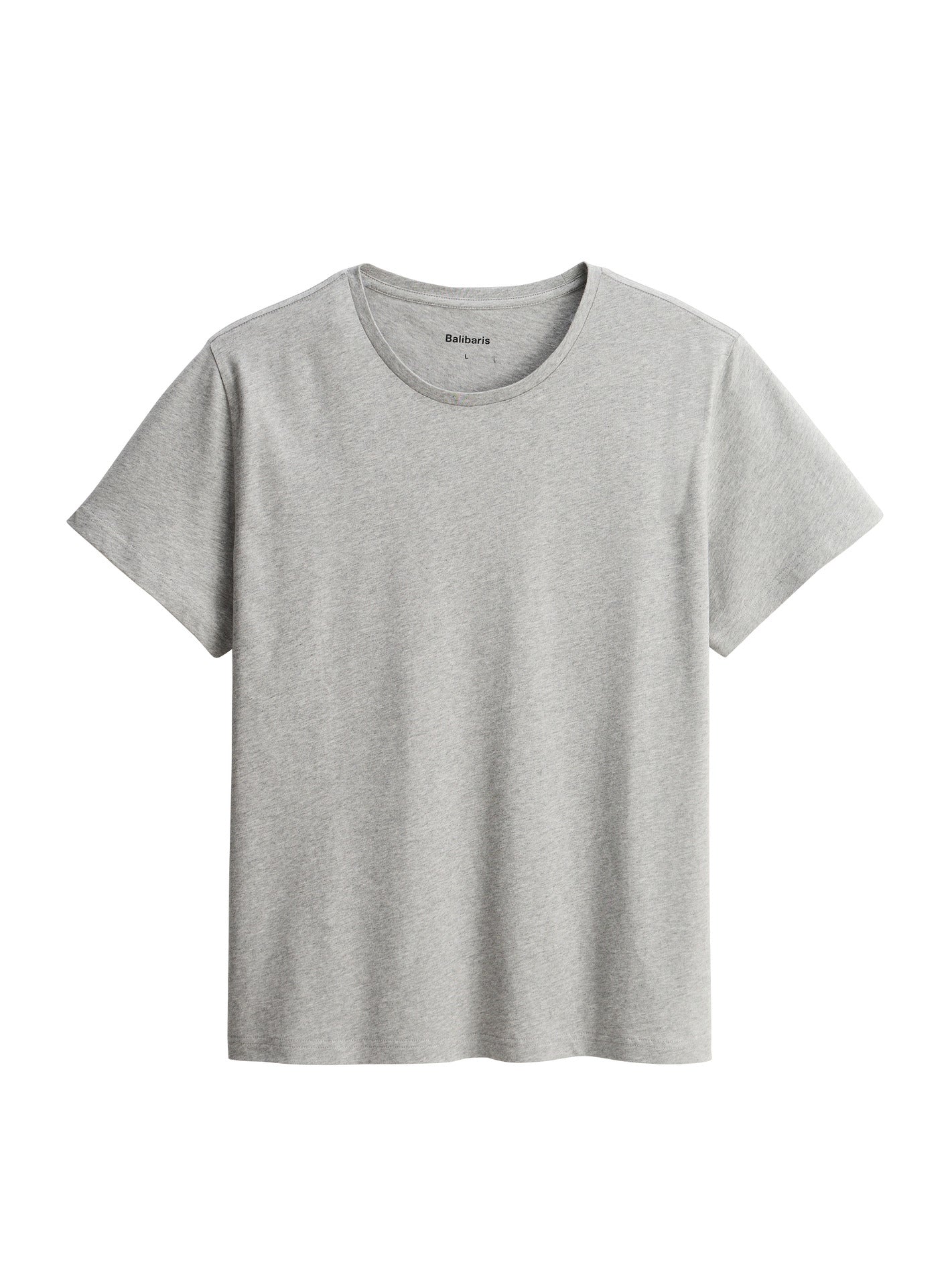 T-shirt Orson Mixed Grey – T-shirt 100% coton gris chiné avec col rond et coupe ample – packshot