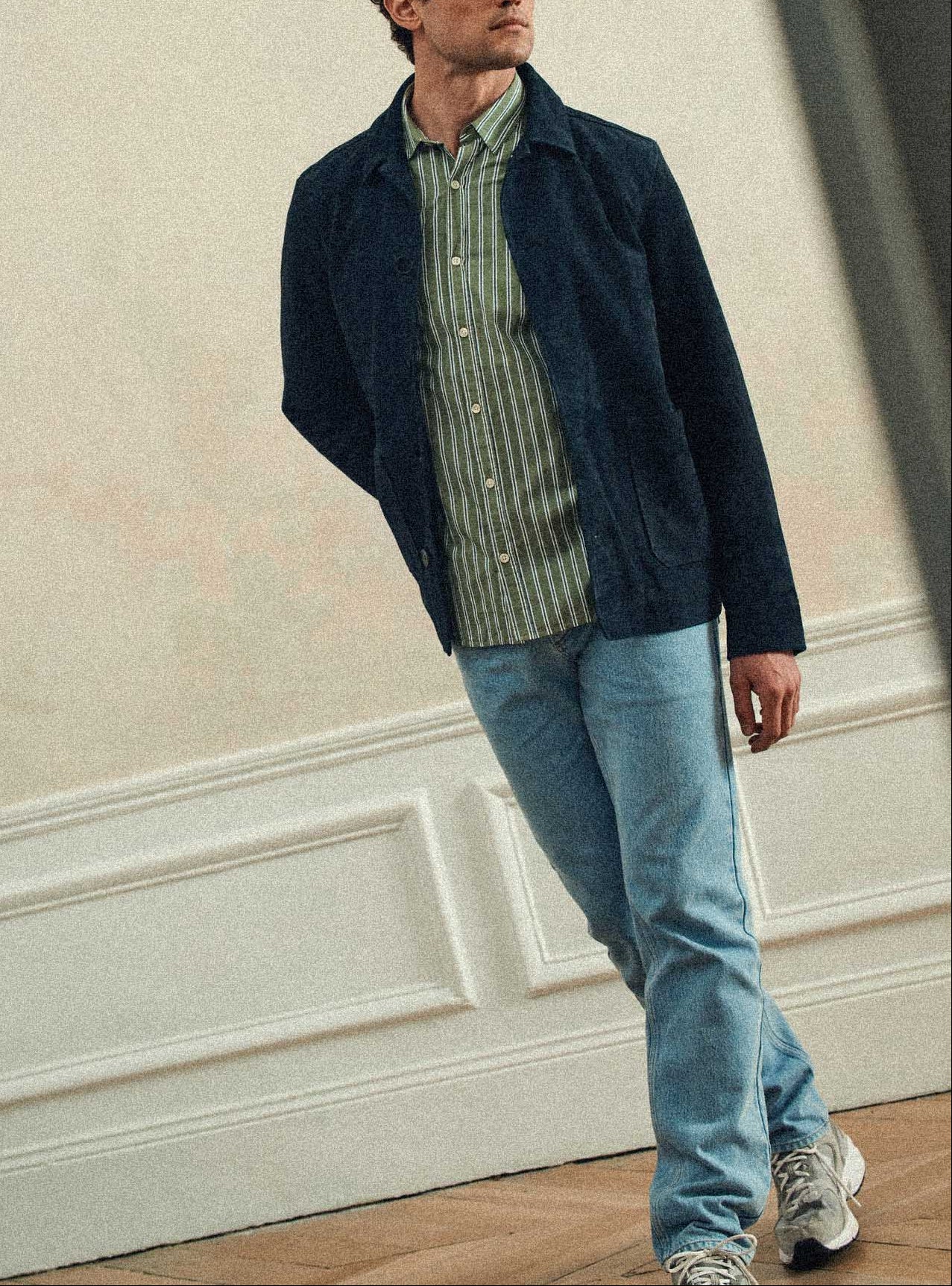 Barret Navy Leather Jacket