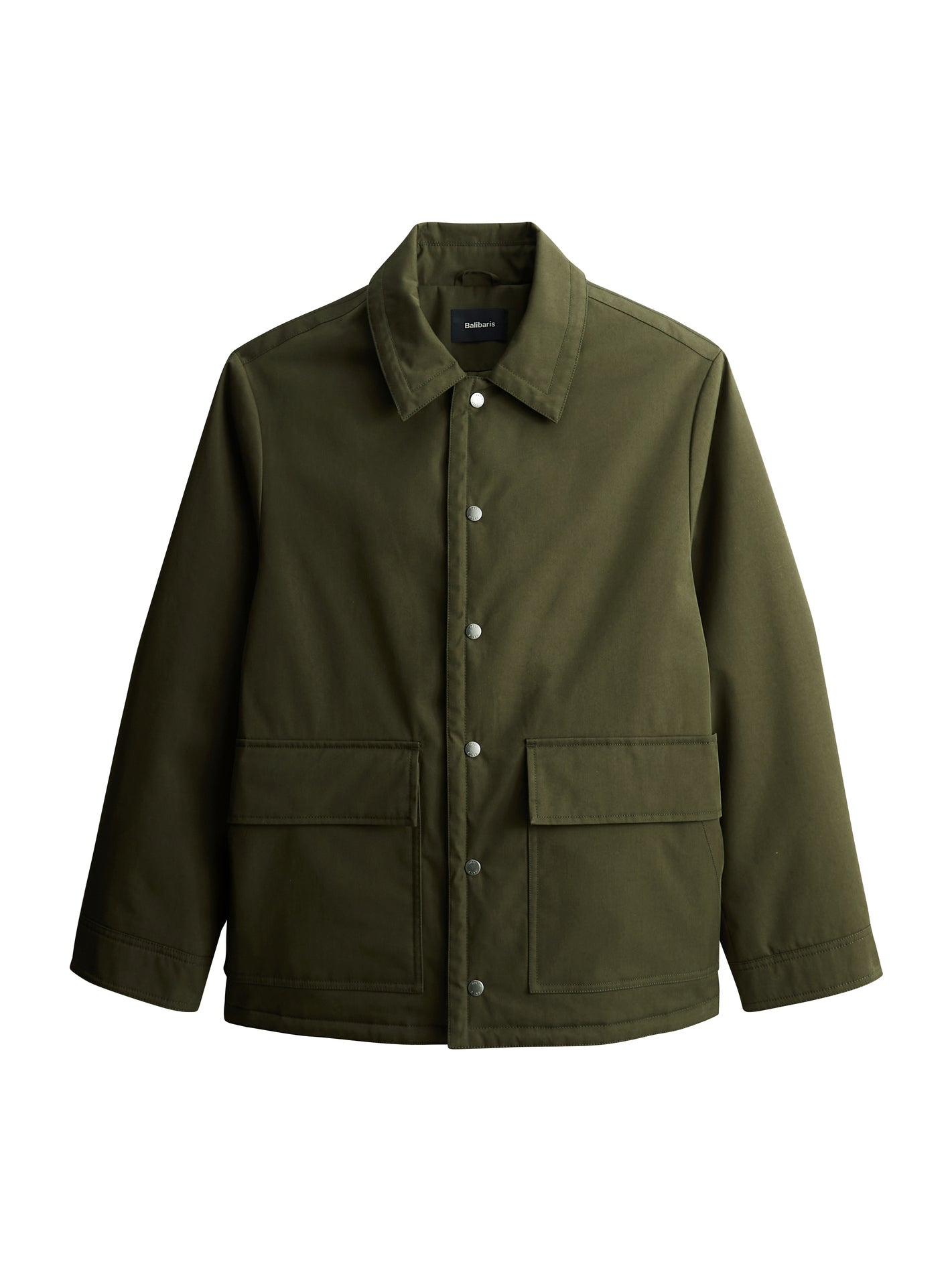 Blouson Brook Avocat –  Blouson 73% coton 27% polyamide vert kaki blouson imperméable avec boutons pressions et coupe droite - packshot