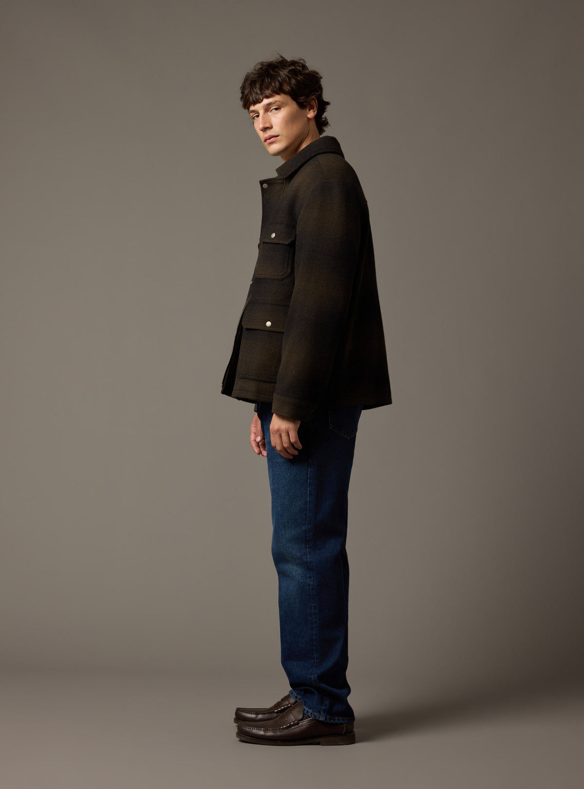Hale Dark Khaki Jacket-5