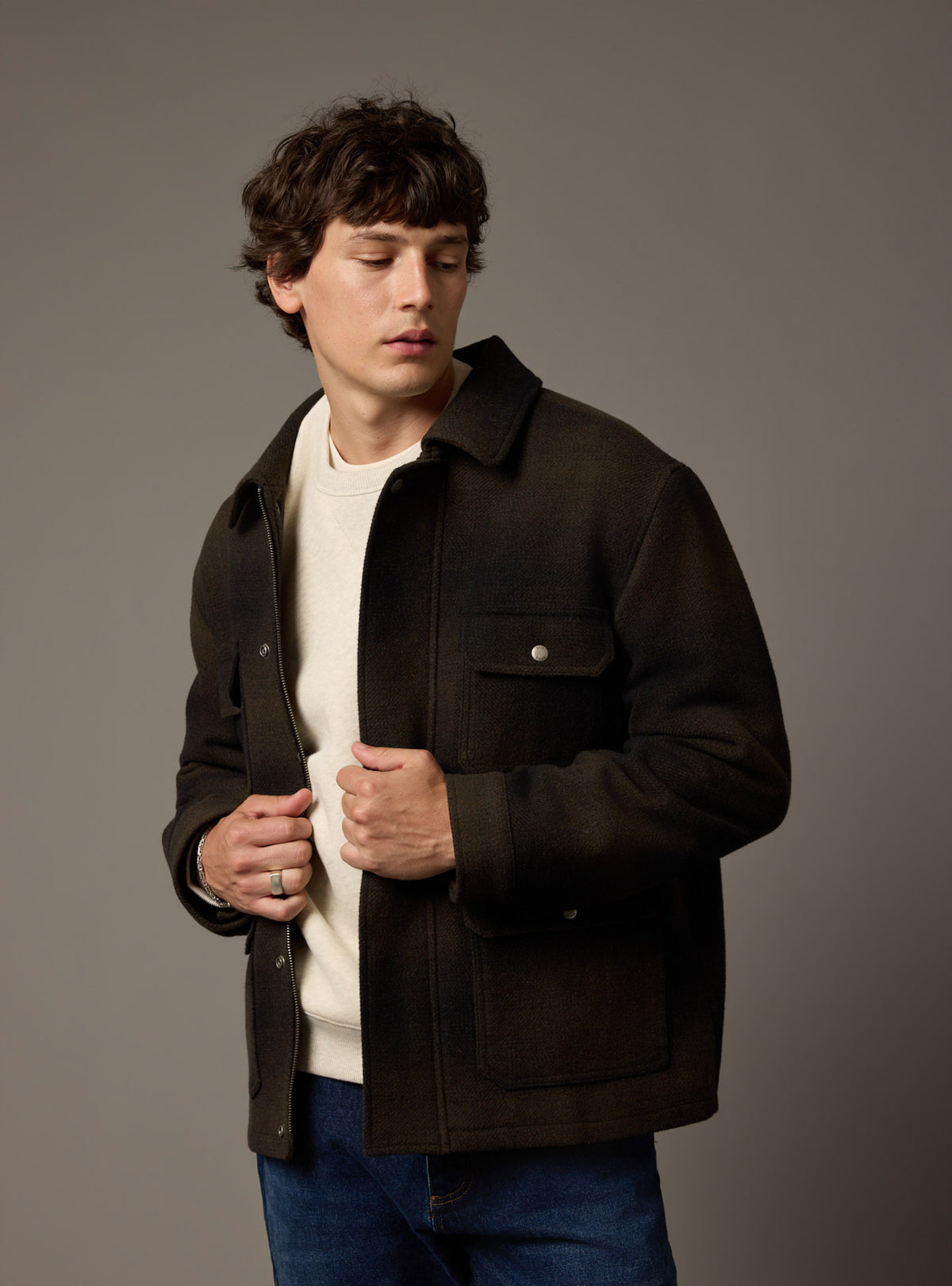 Hale Dark Khaki Jacket-3