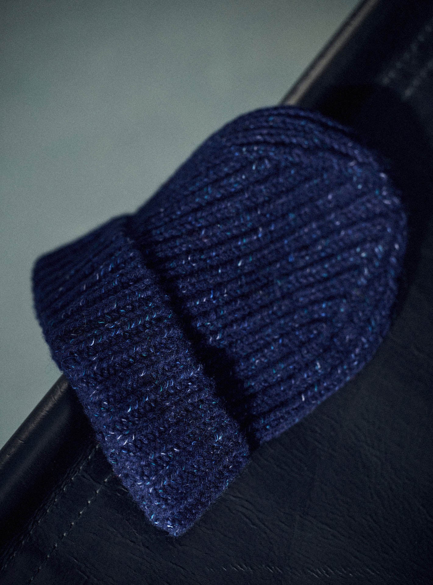 Fern Mixed Navy Beanie