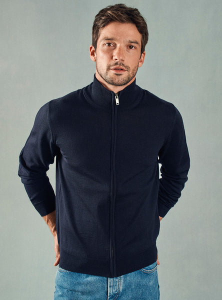 Men's Scott Navy Cardigan | Balibaris