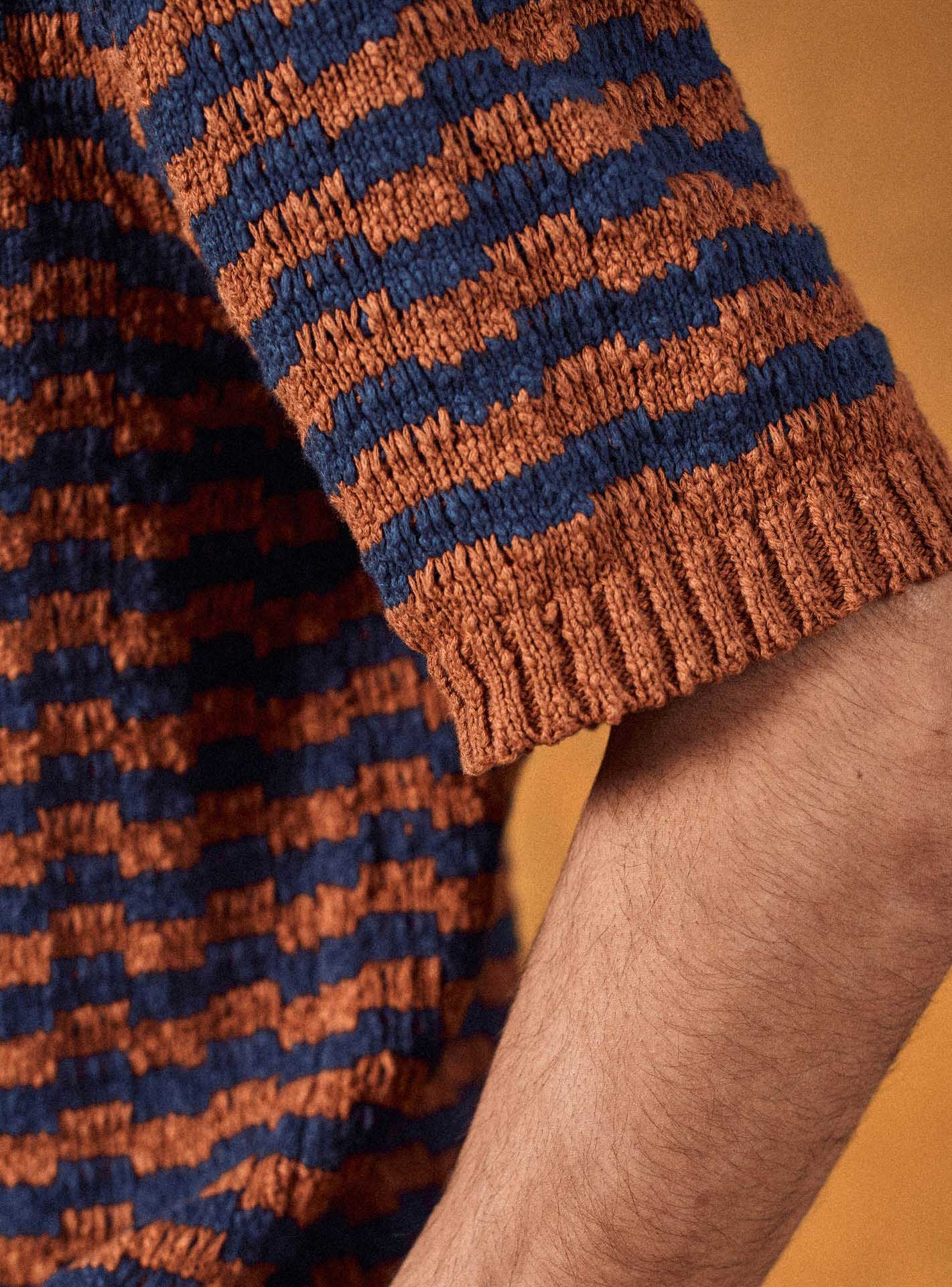 Navy/Pumpkin Howard Cardigan-3