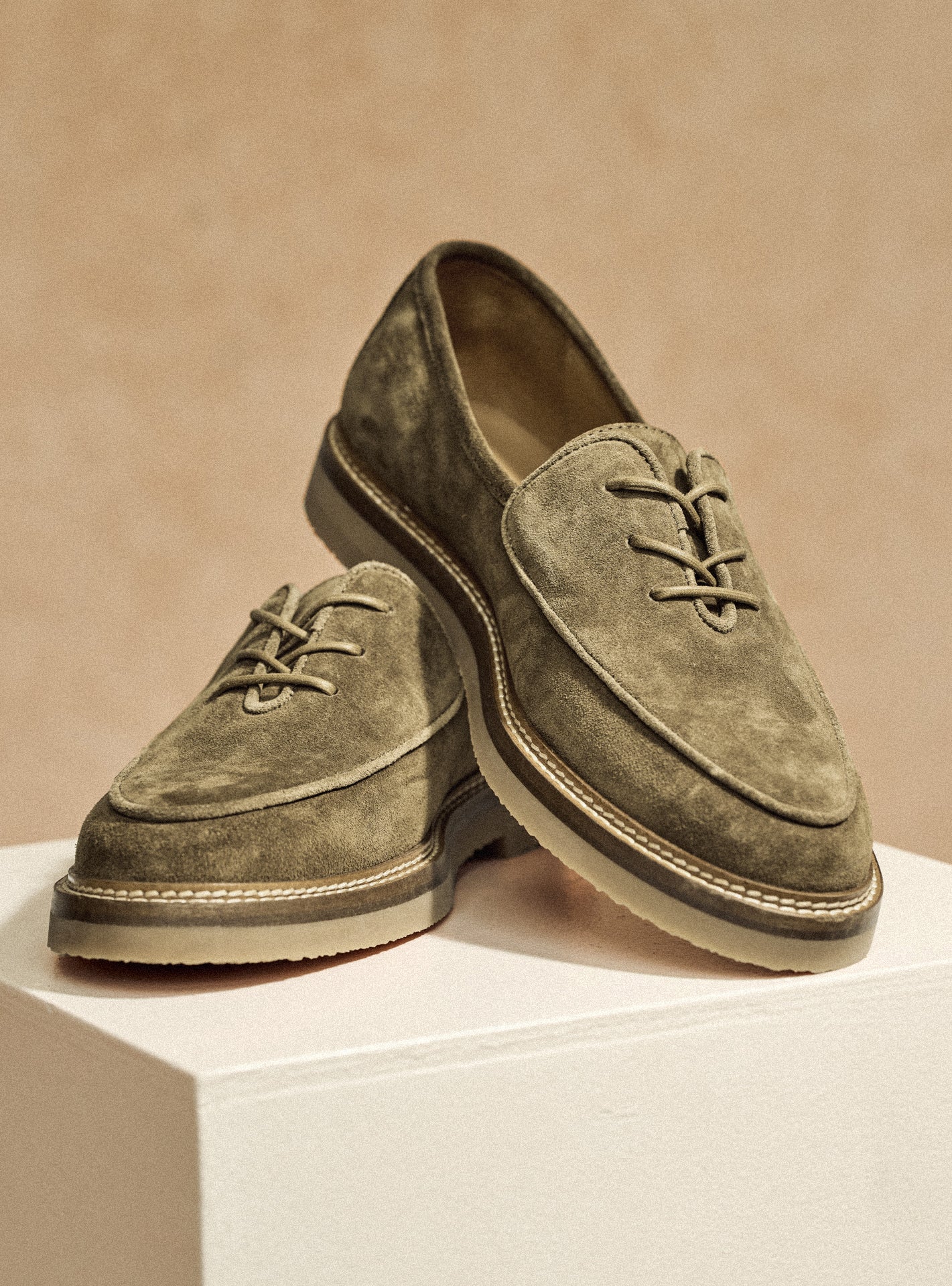 Olivier Beige Derbies