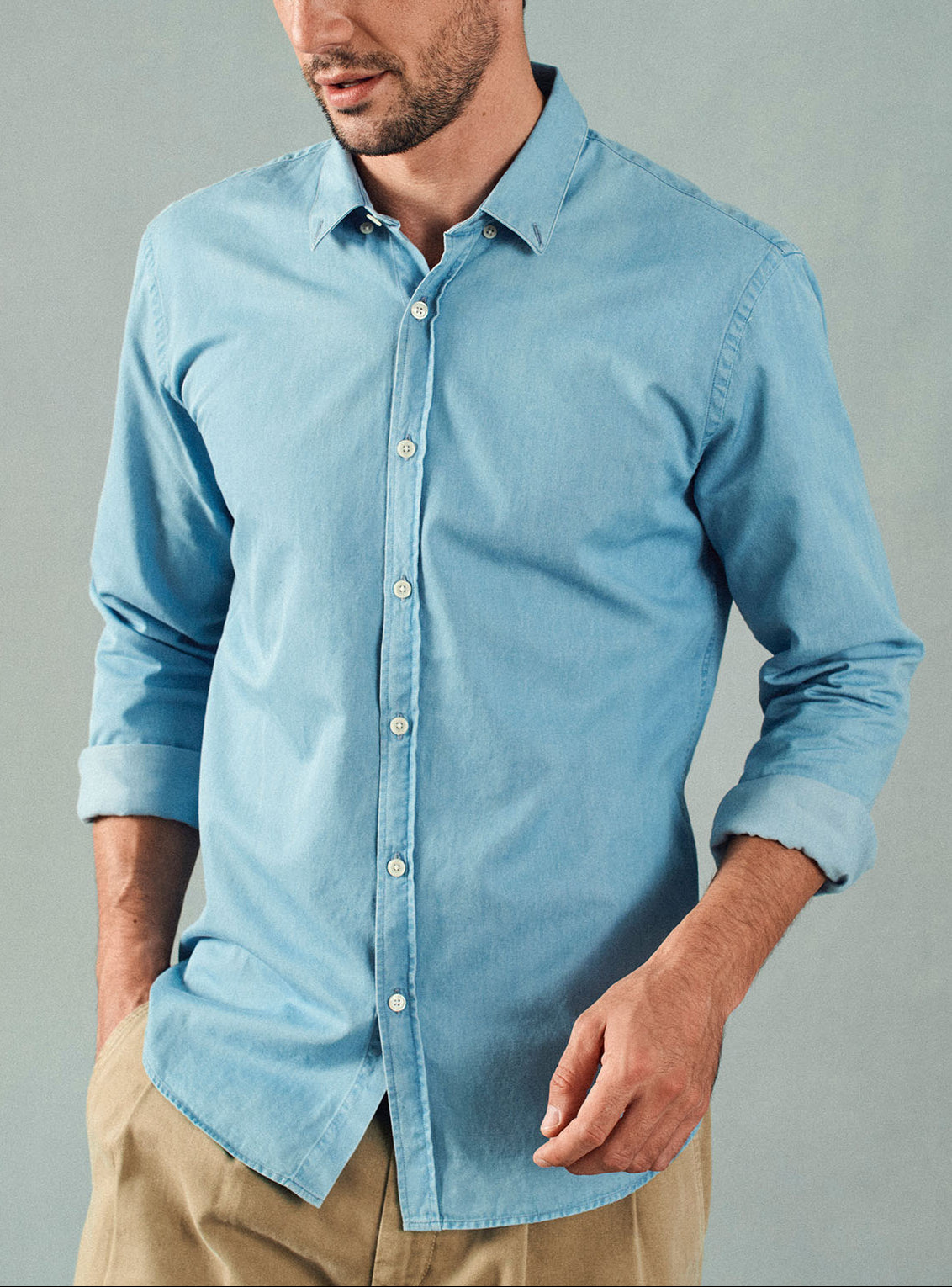Chemise College Denim-1