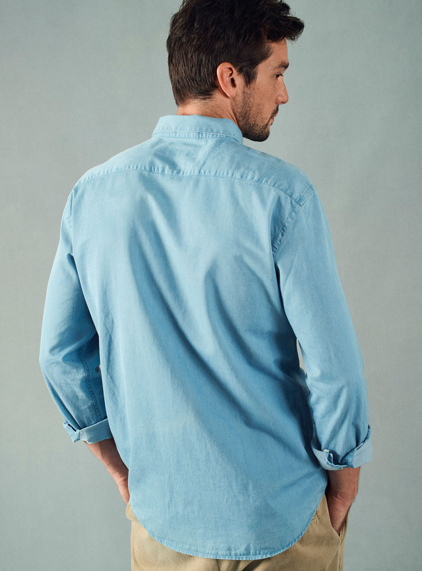 College Denim Shirt-3