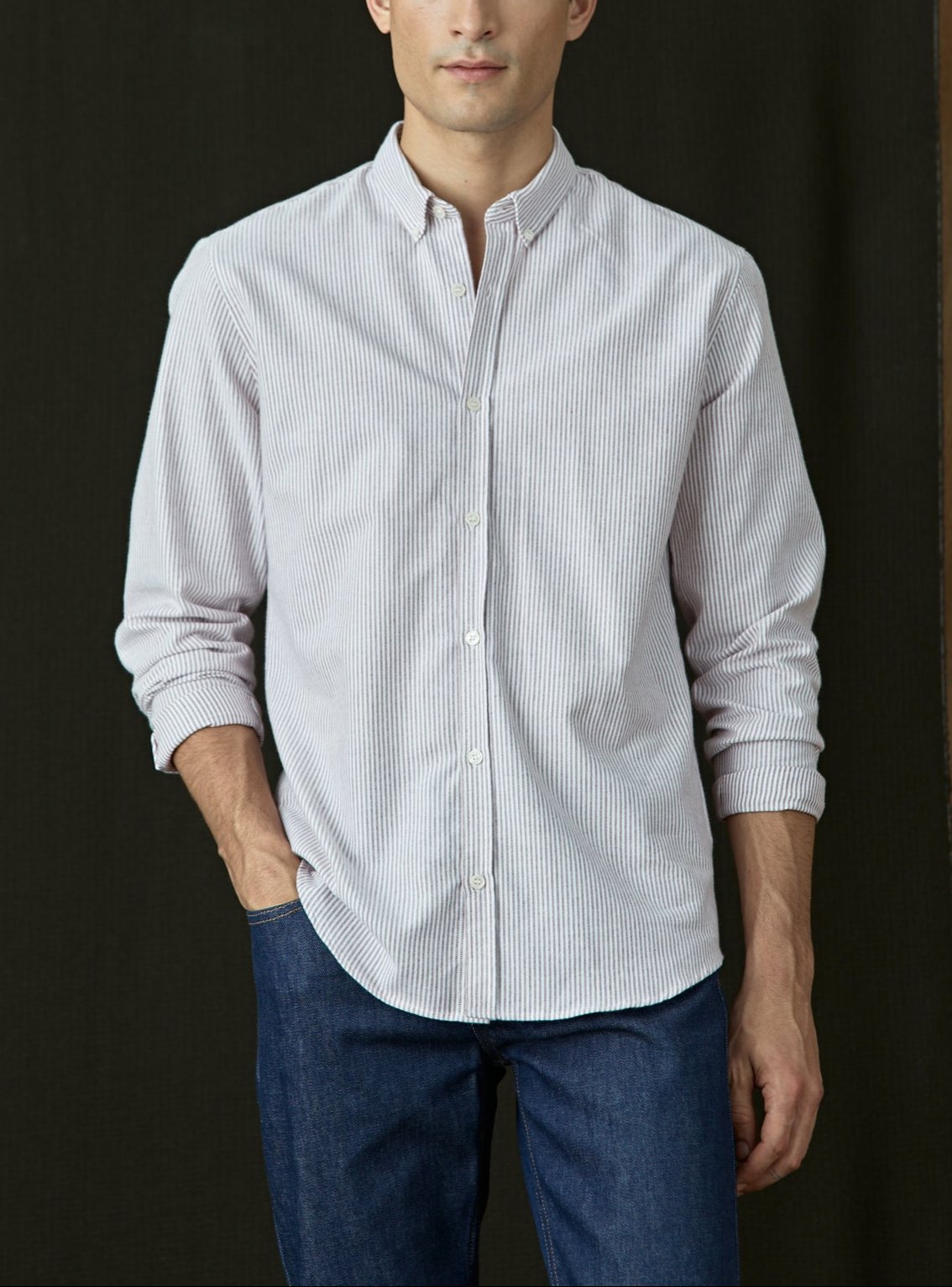 Chemise College à rayures Grappe & White