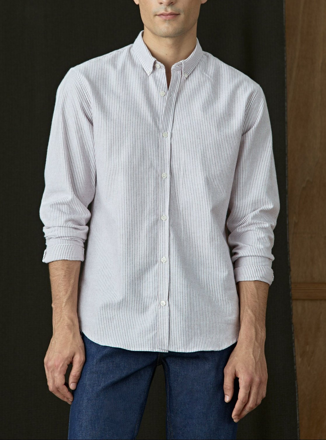 Chemise College à rayures Grappe & White-8