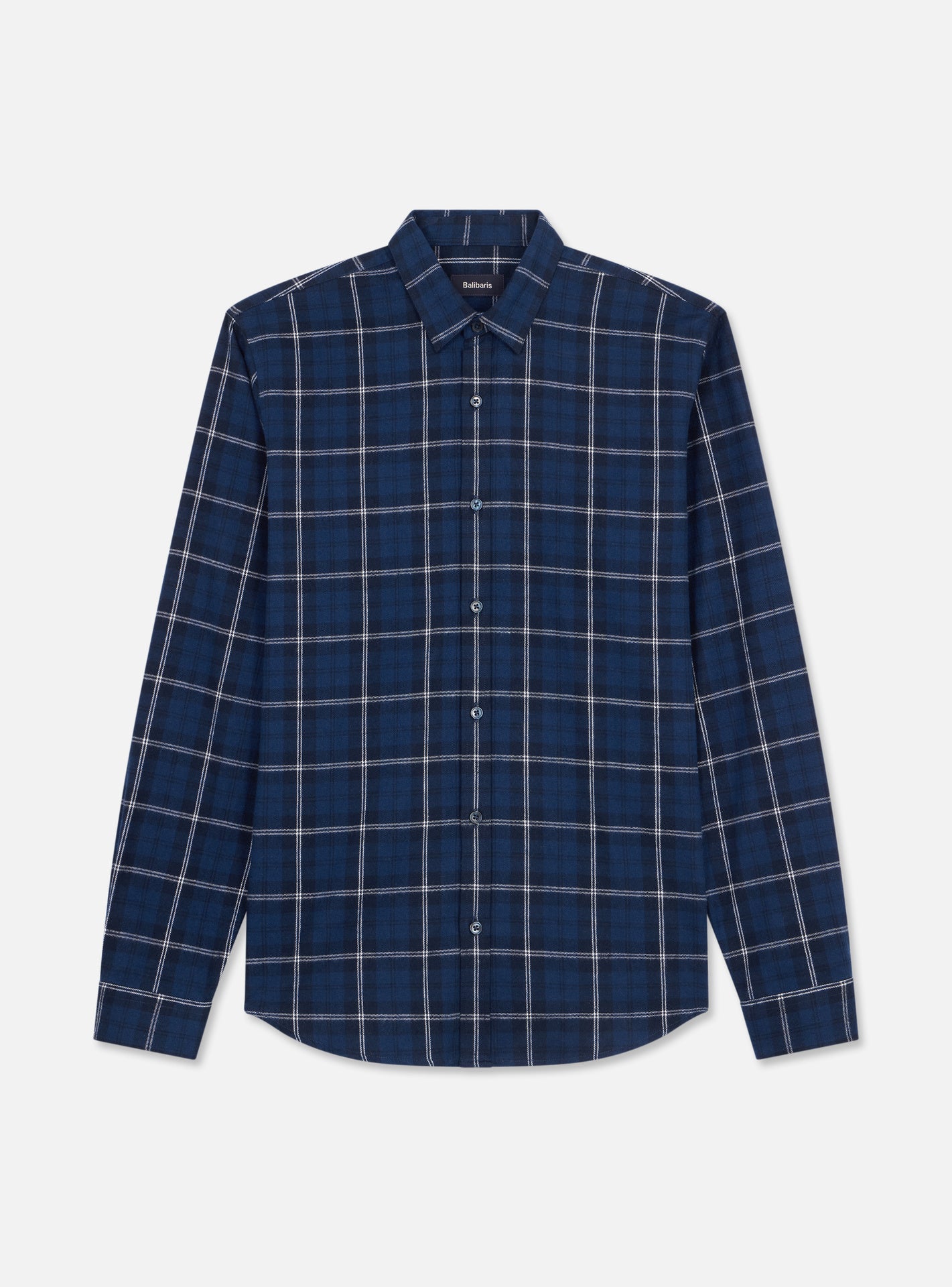 Chemise Mercer en flanelle carreaux Dusky Navy-1