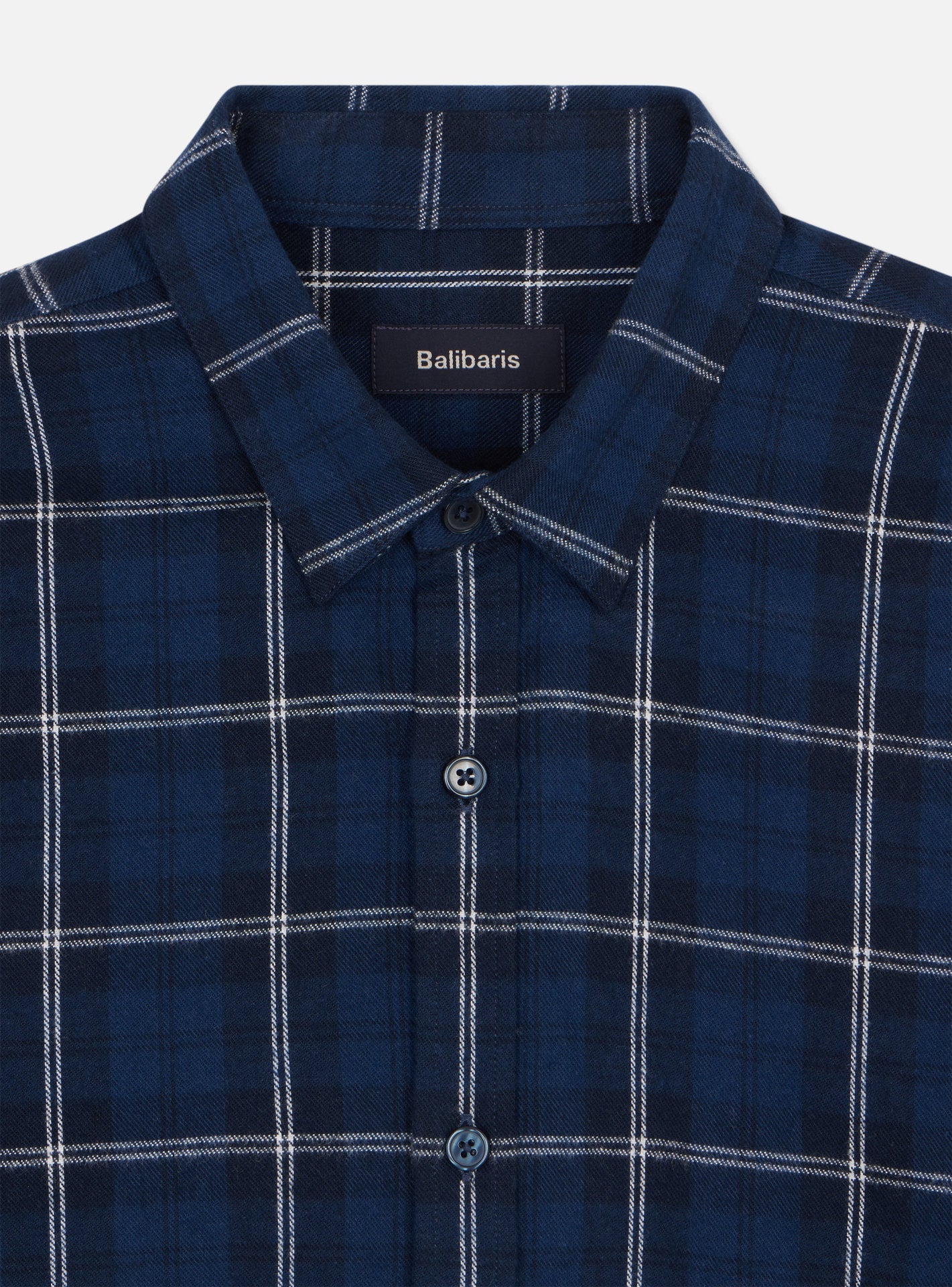 Chemise Mercer en flanelle carreaux Dusky Navy-2