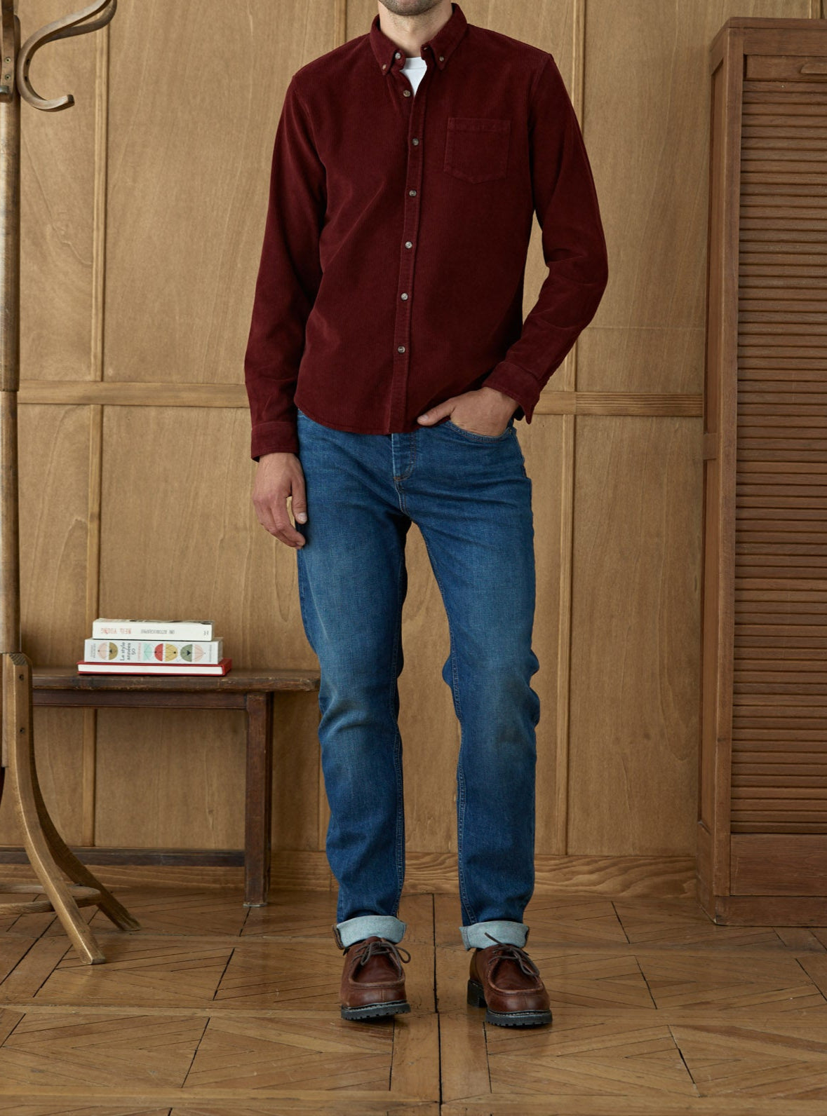 Chemise en velours Tribeca Grappe-4