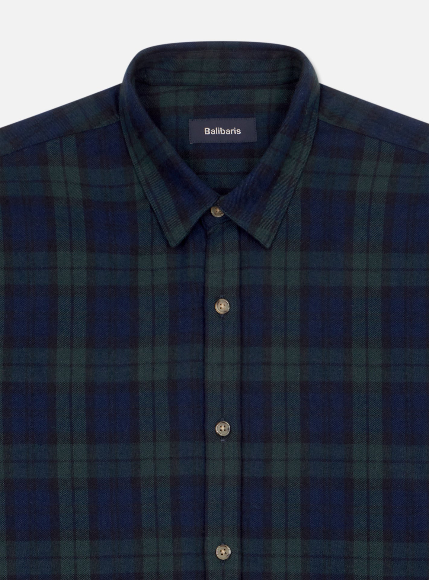 Chemise Mercer en flanelle carreaux Off Green-2