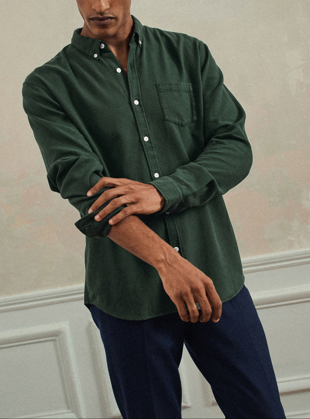 Tribeca Bottle Green Shirt-3