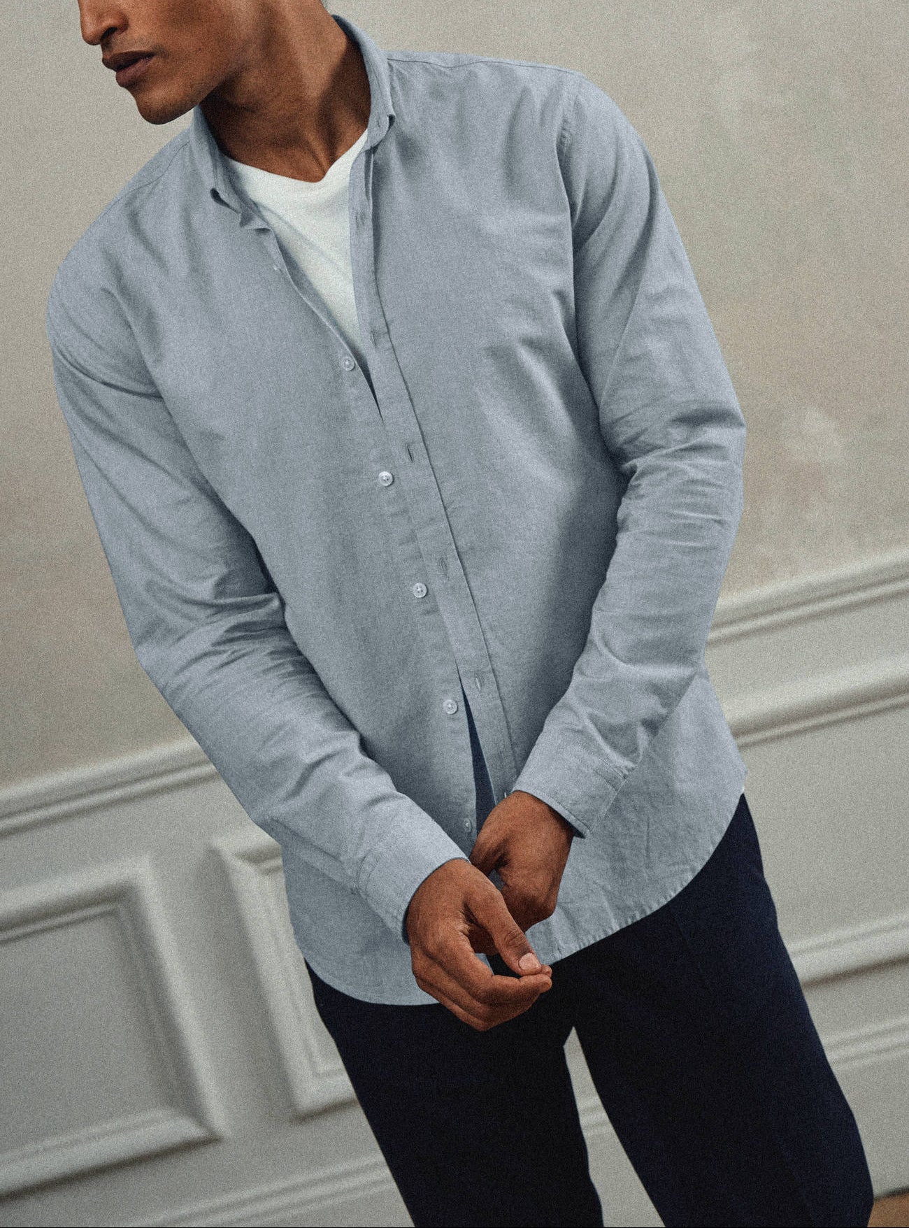 Chambray College Shirt-2