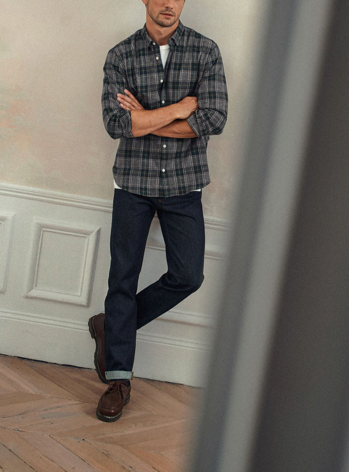 Chemise Mercer Grey/Navy