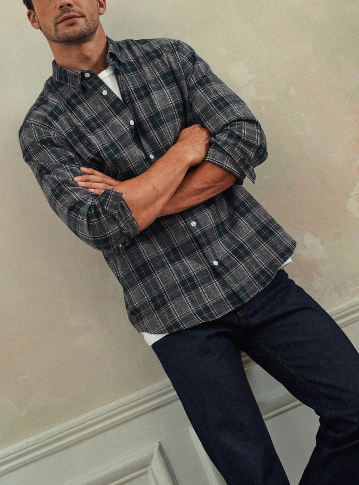 Chemise Mercer Grey/Navy-1