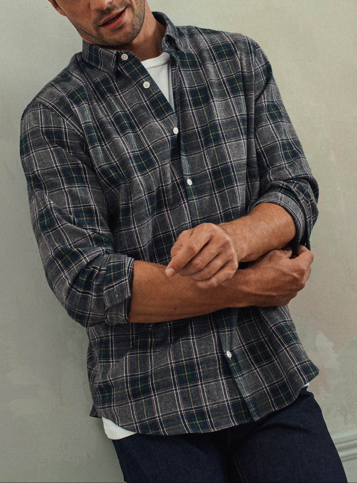 Chemise Mercer Grey/Navy-5