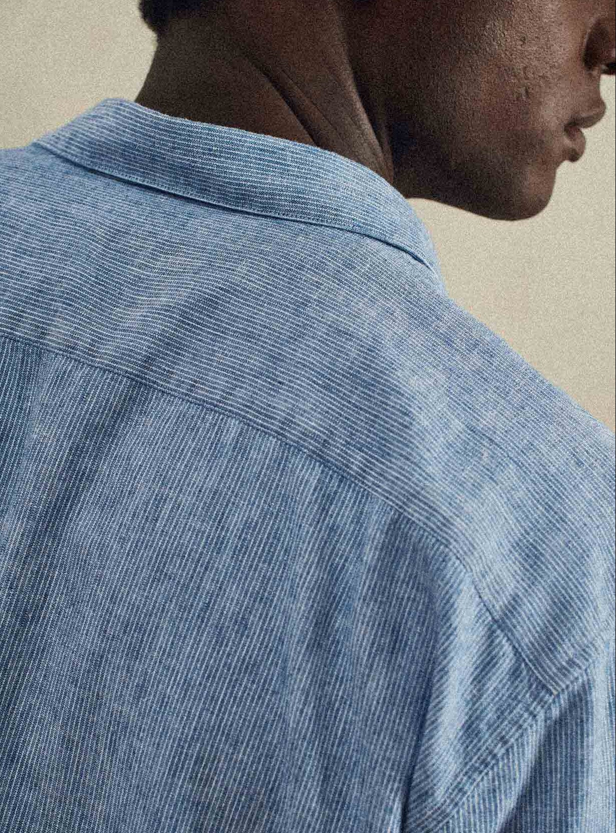 Chemise Brett Abysse/White-5