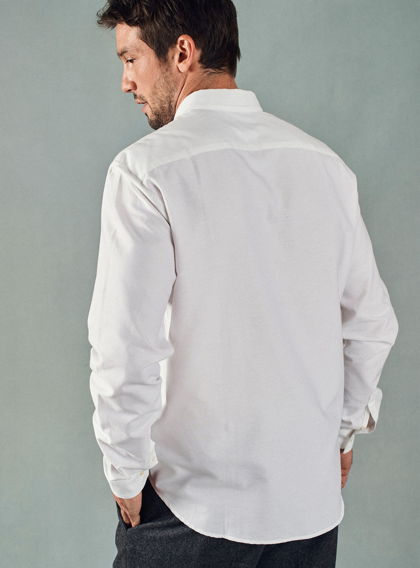 Chemise College White
