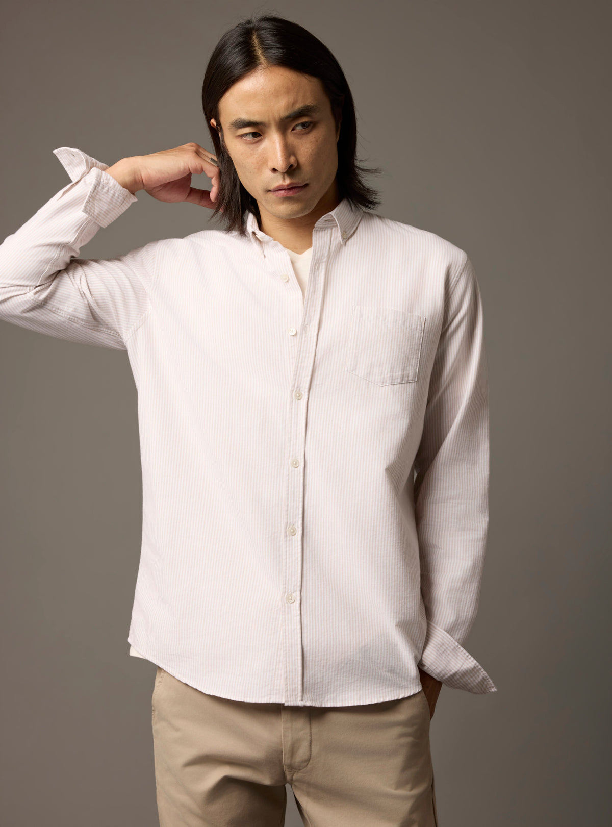 Tribeca White/Chanvre Shirt-5