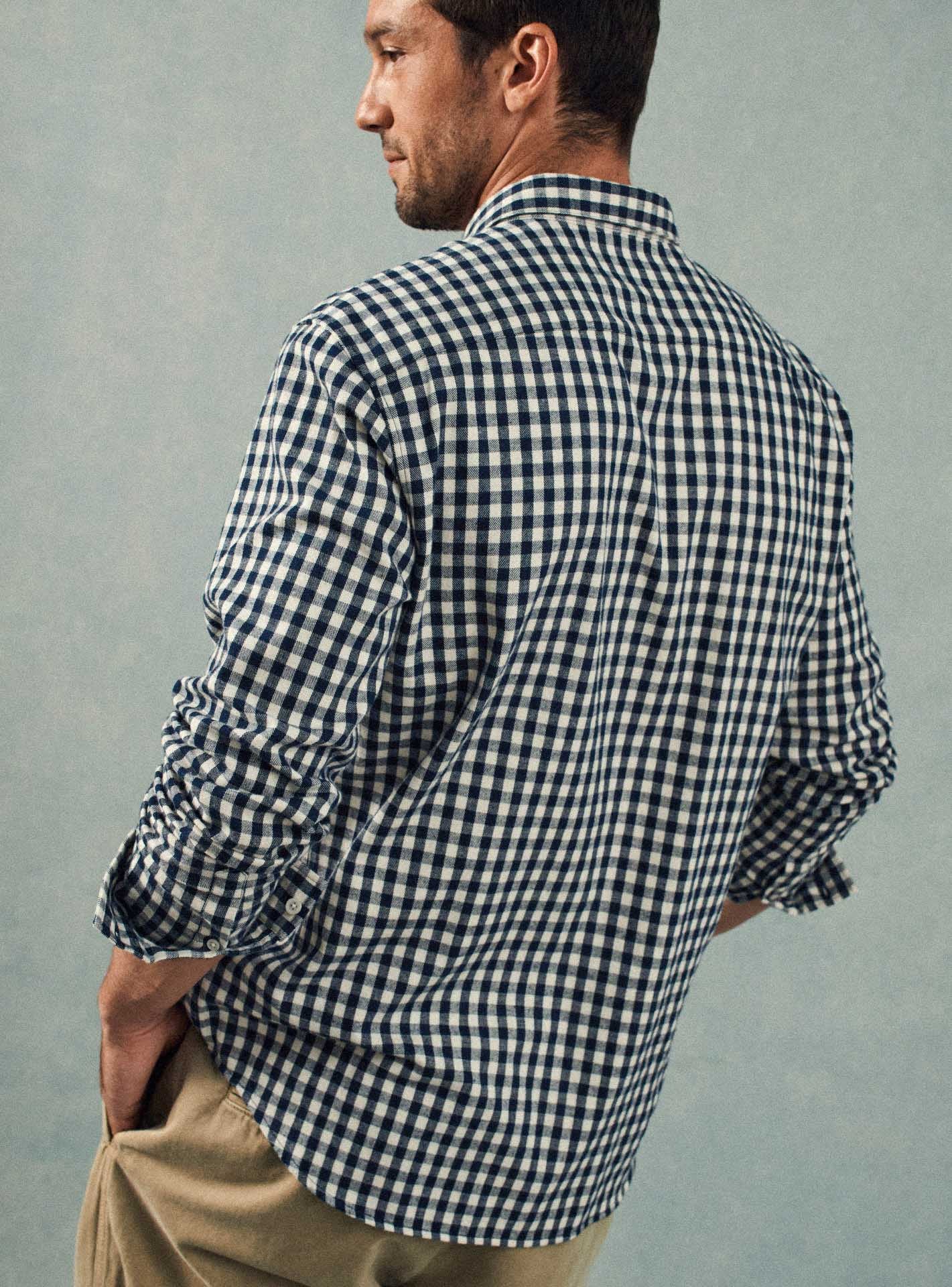 Chemise College Navy/White