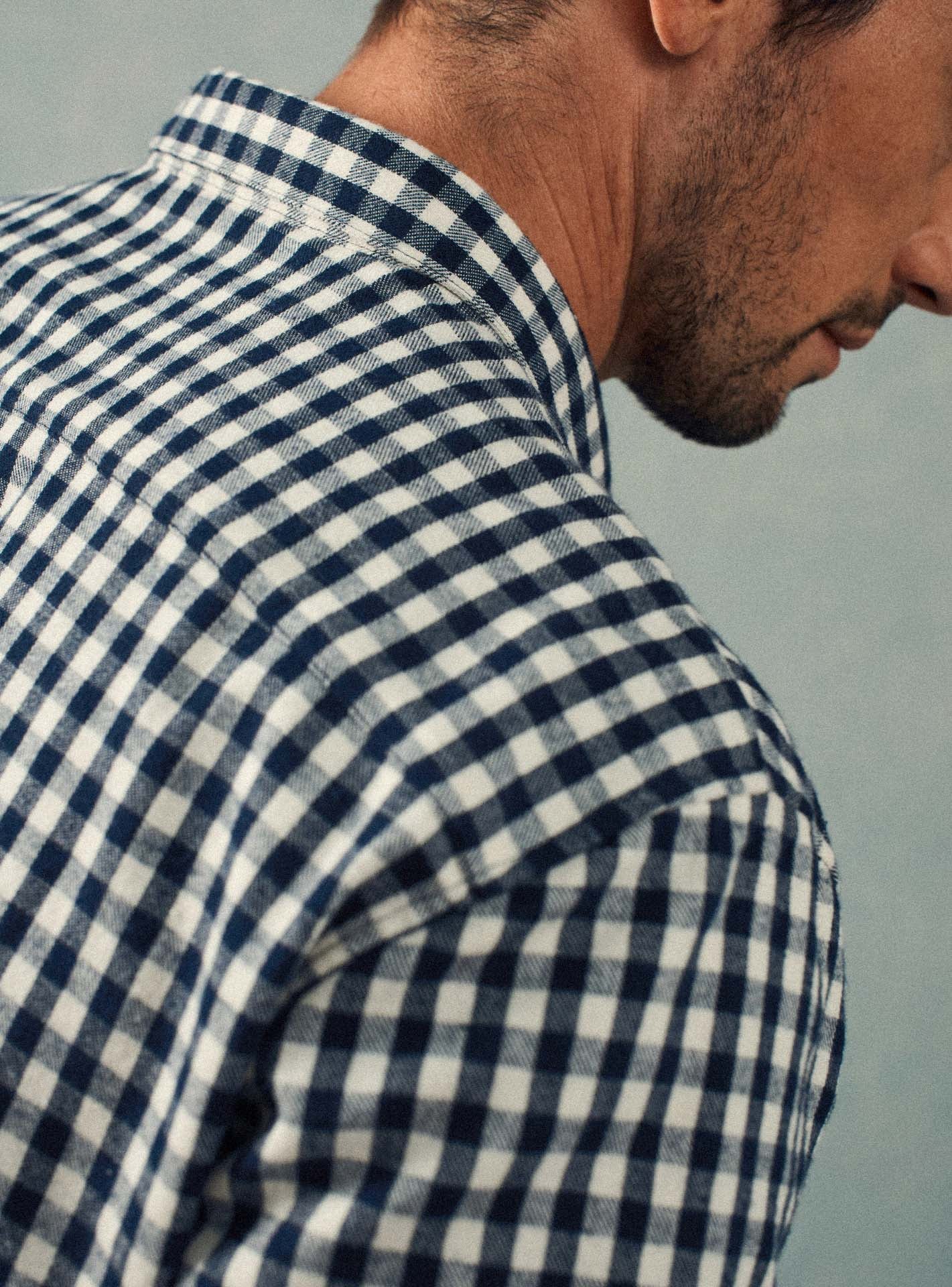 Chemise College Navy/White