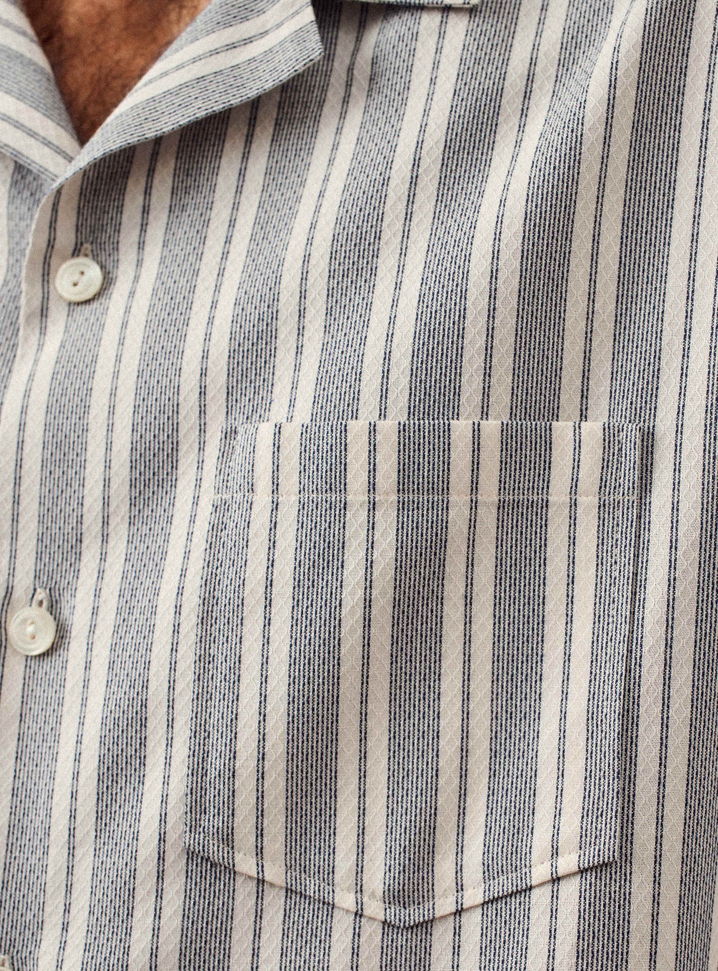 Chemise Harry Ecru/Océan-3