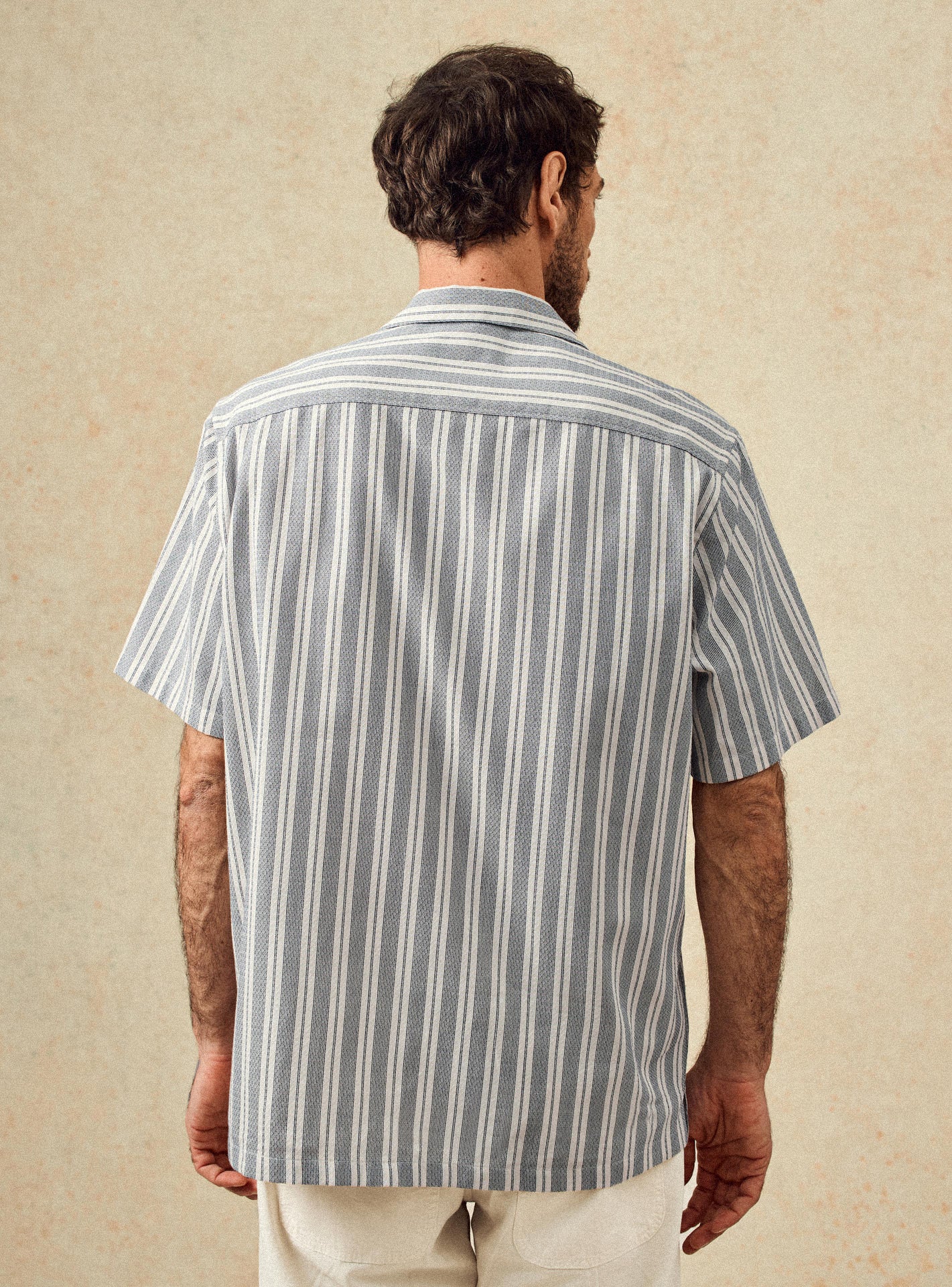 Chemise Harry Ecru/Océan-5