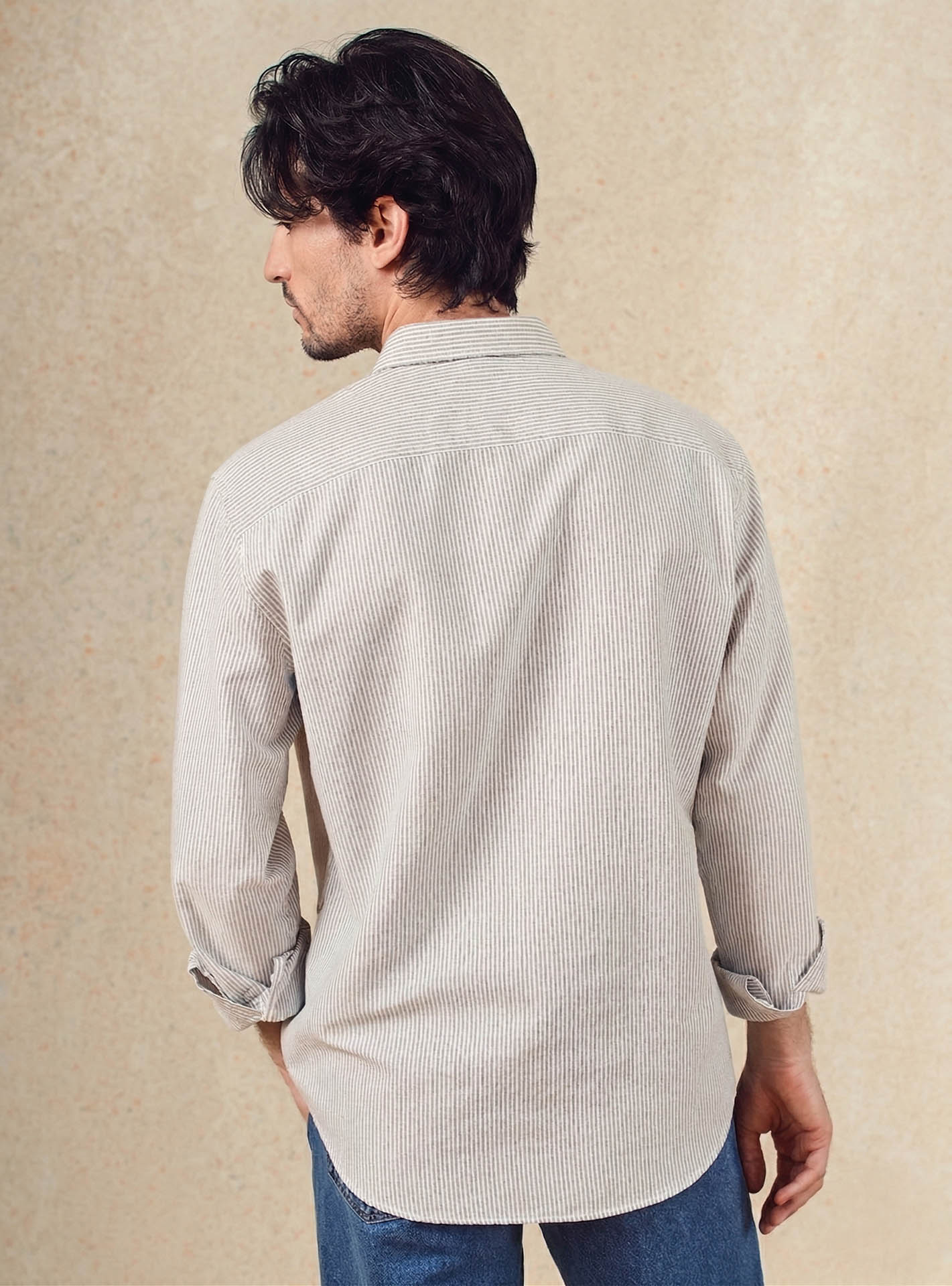 Chemise Mercer Lichen/Ecru-4