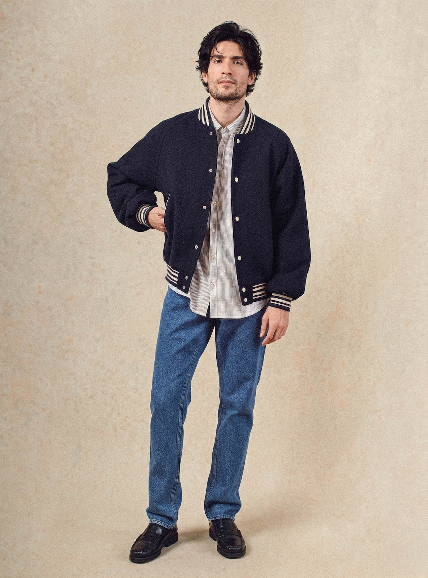 Chemise Mercer Lichen/Ecru-5