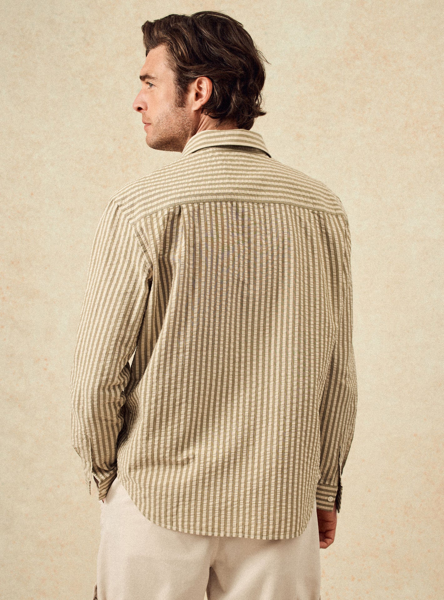 Chemise Robin Sauge/Ecru-4