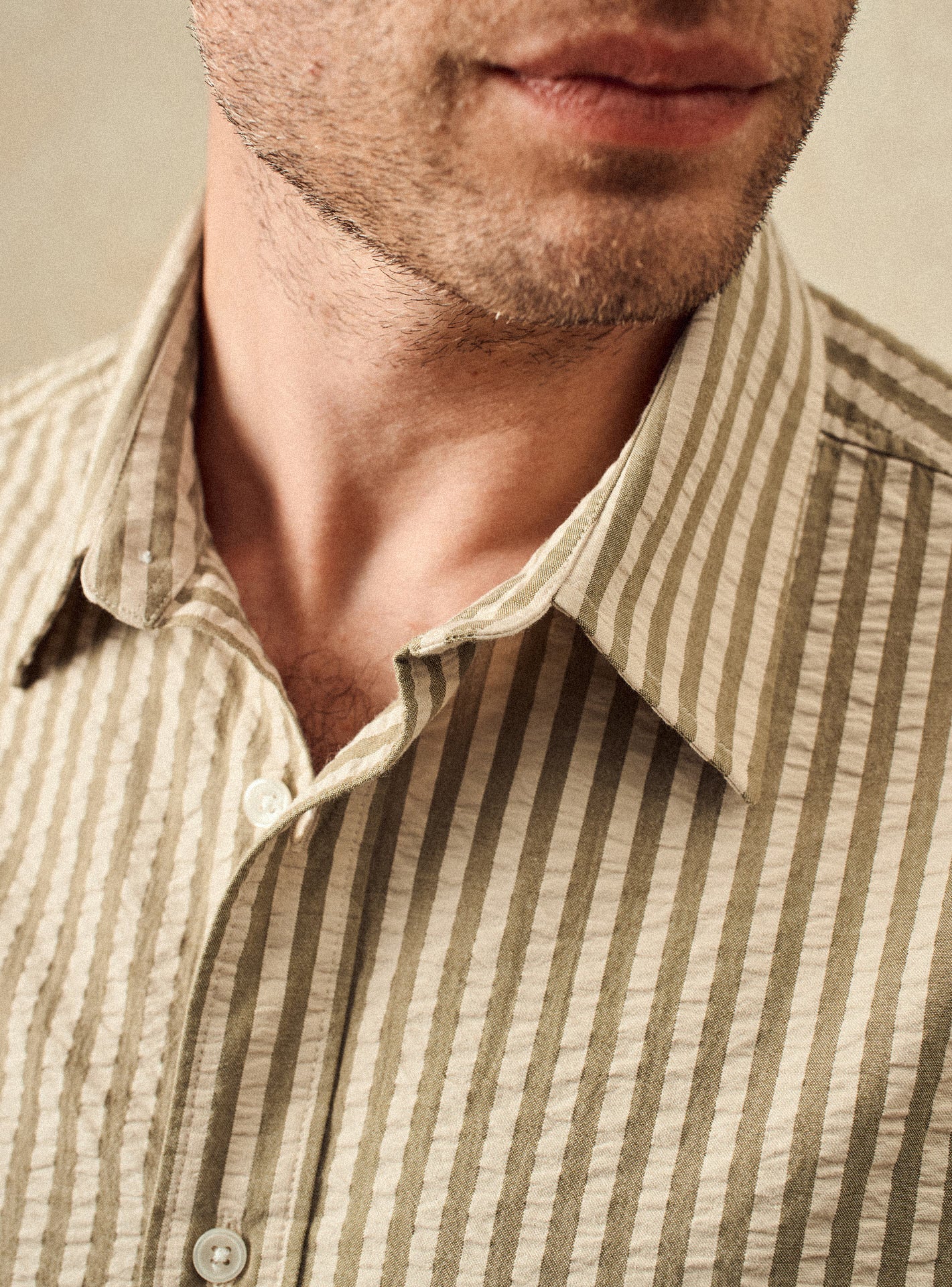 Chemise Robin Sauge/Ecru