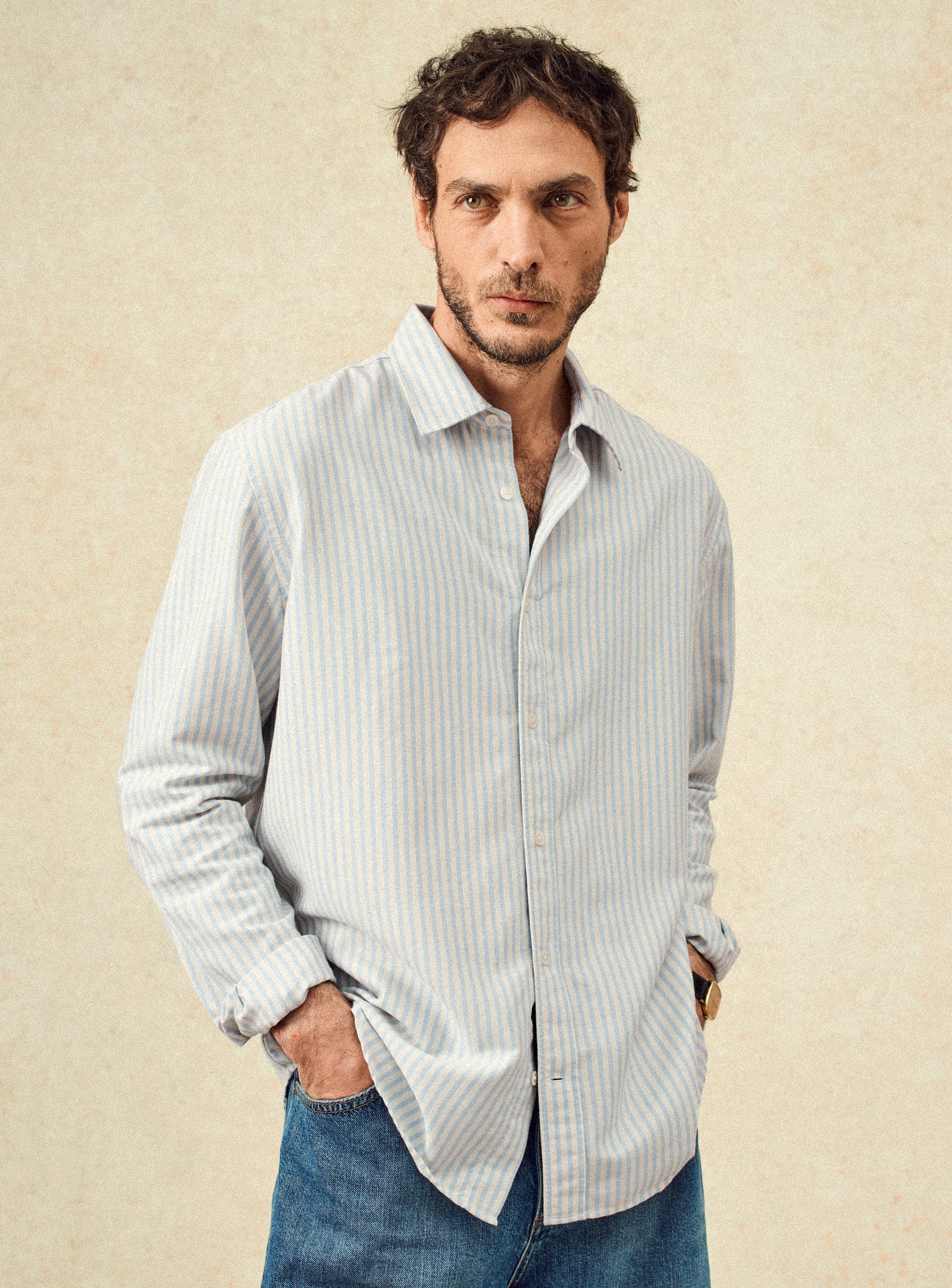 Chemise ecru en coton Balibaris - Robin