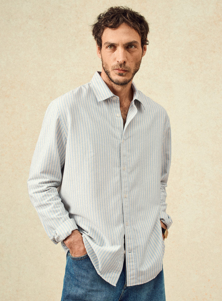Chemise Robin Ecru/Océan