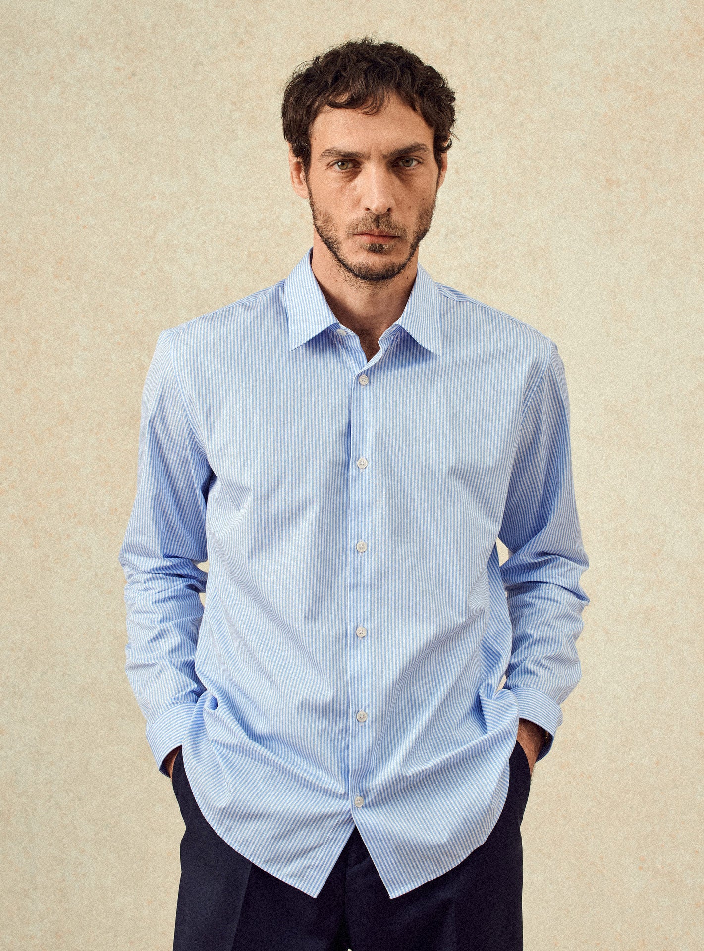 Jake White/Sky Blue Shirt-1