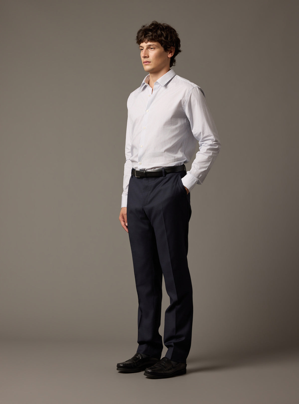 Chemise Jake Ciel/White-5