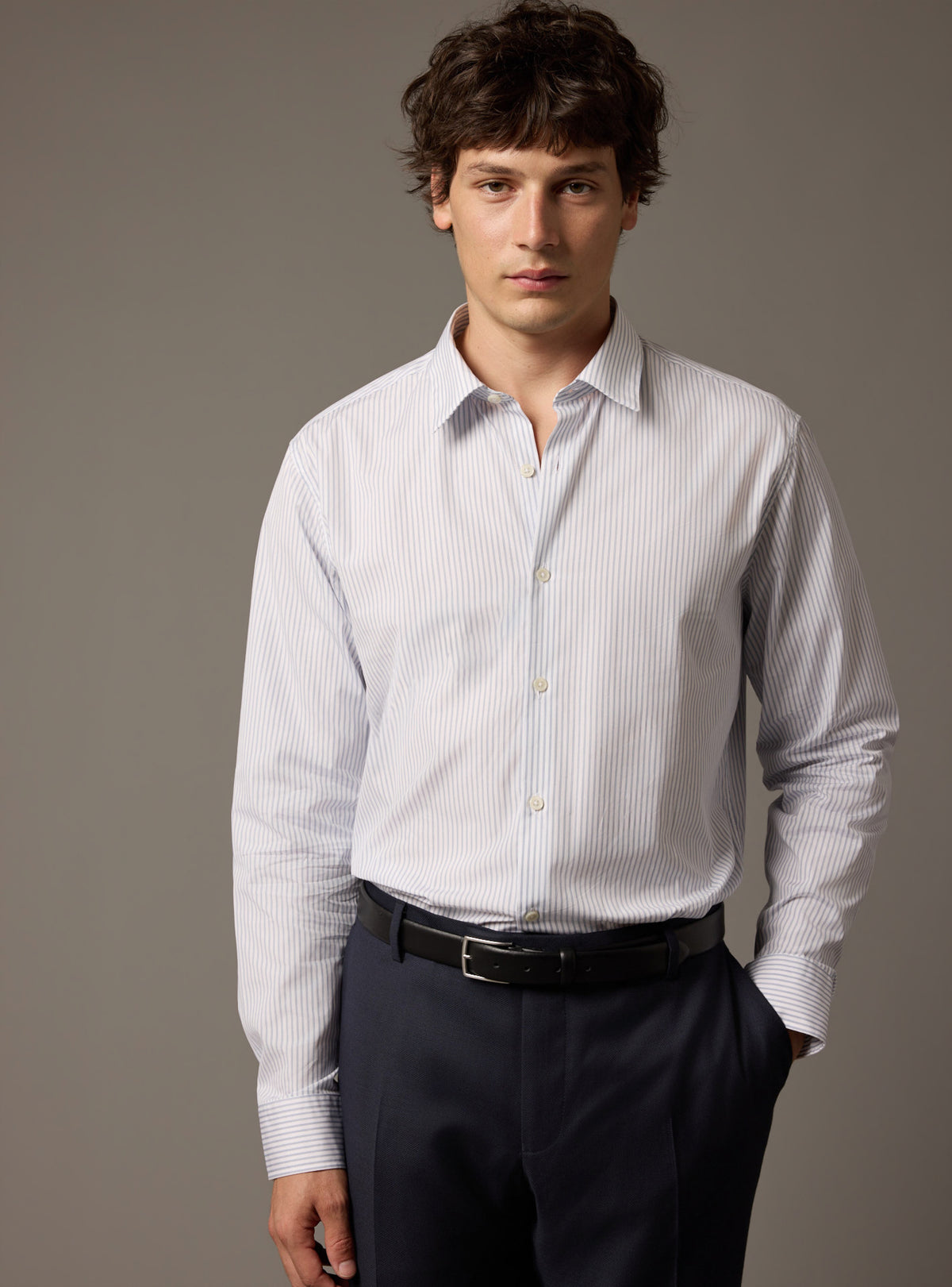 Chemise Jake Ciel/White-1