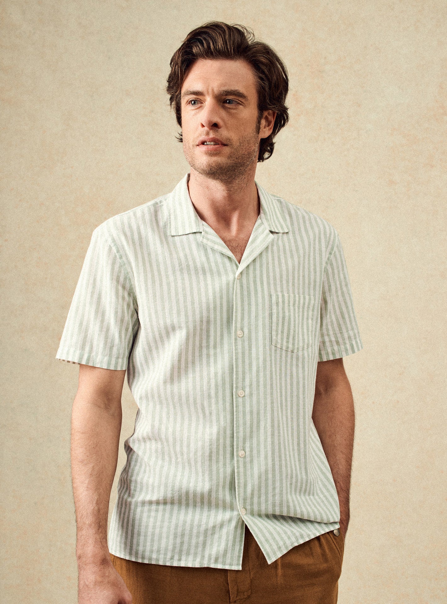 Chemise Harlem Asperge/White-1