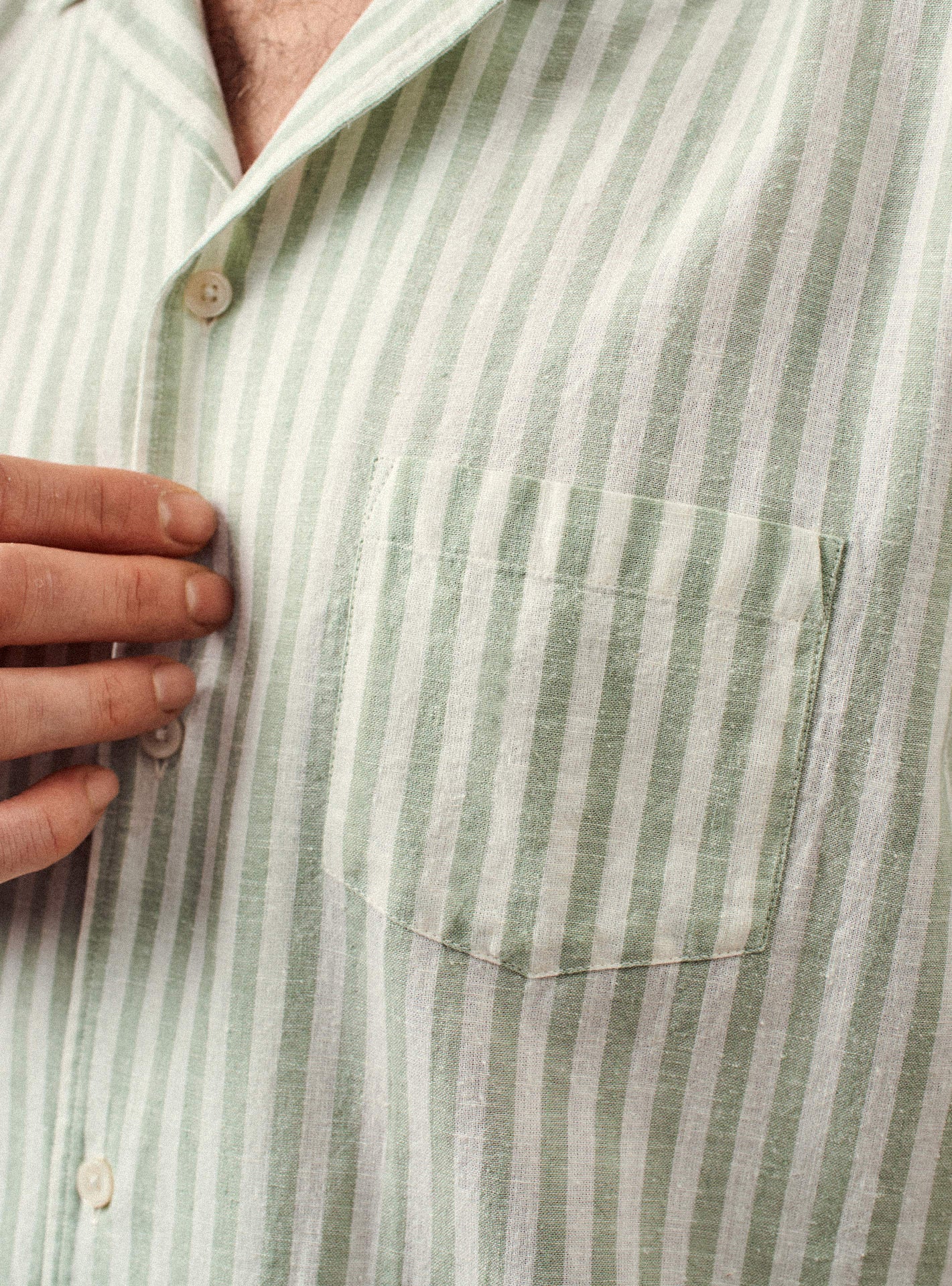 Chemise Harlem Asperge/White-3