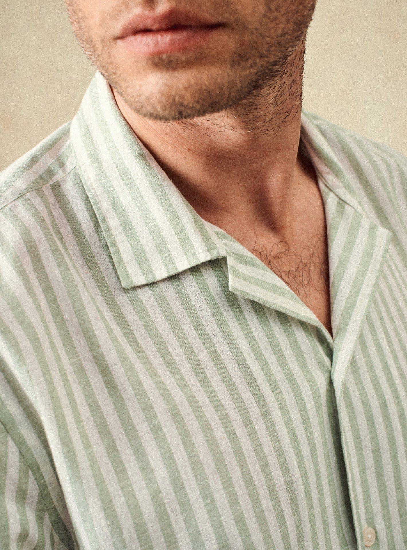 Chemise Harlem Asperge/White-2